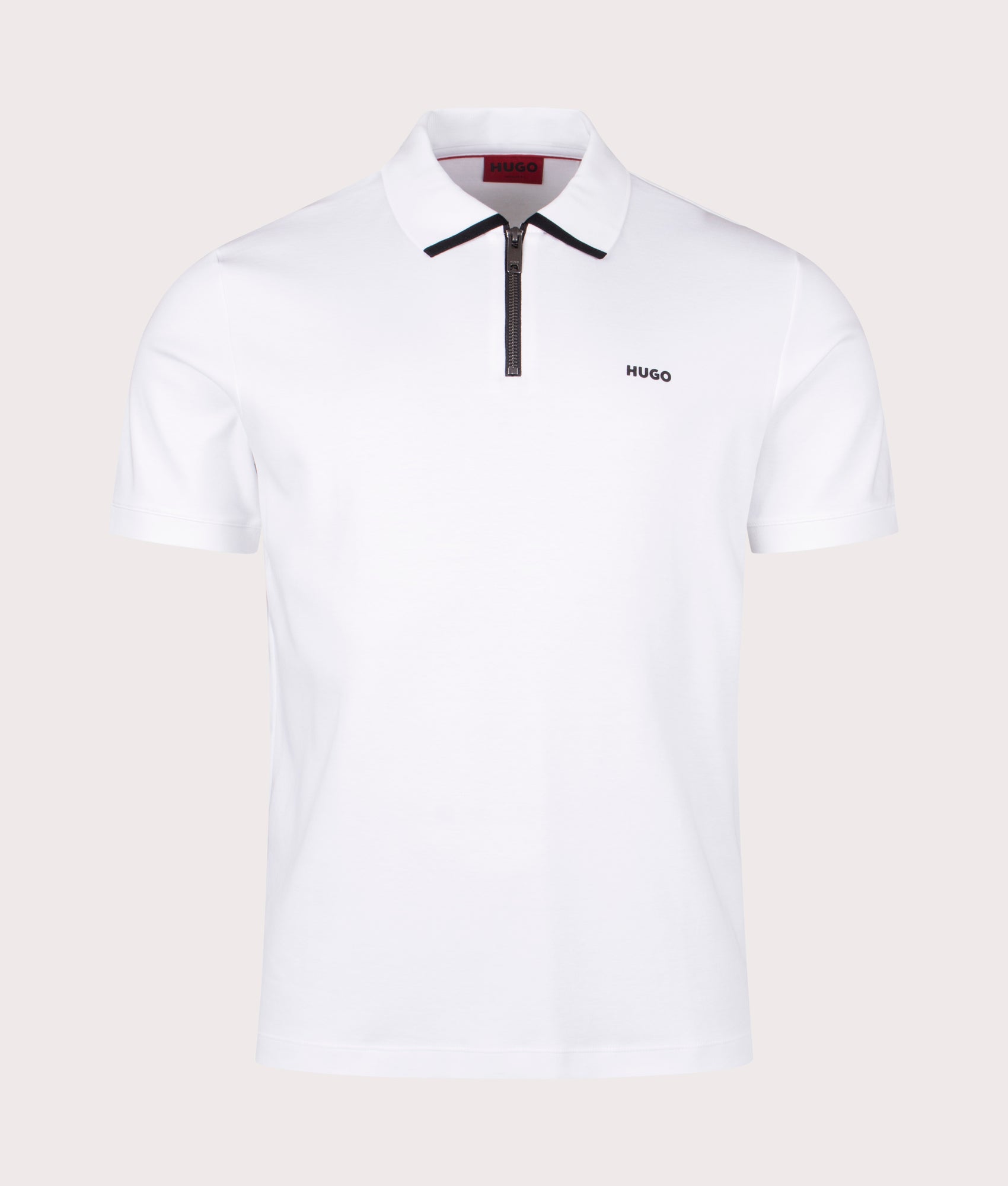 HUGO Mens Dalomino Polo Shirt - Colour: 100 White - Size: XXL