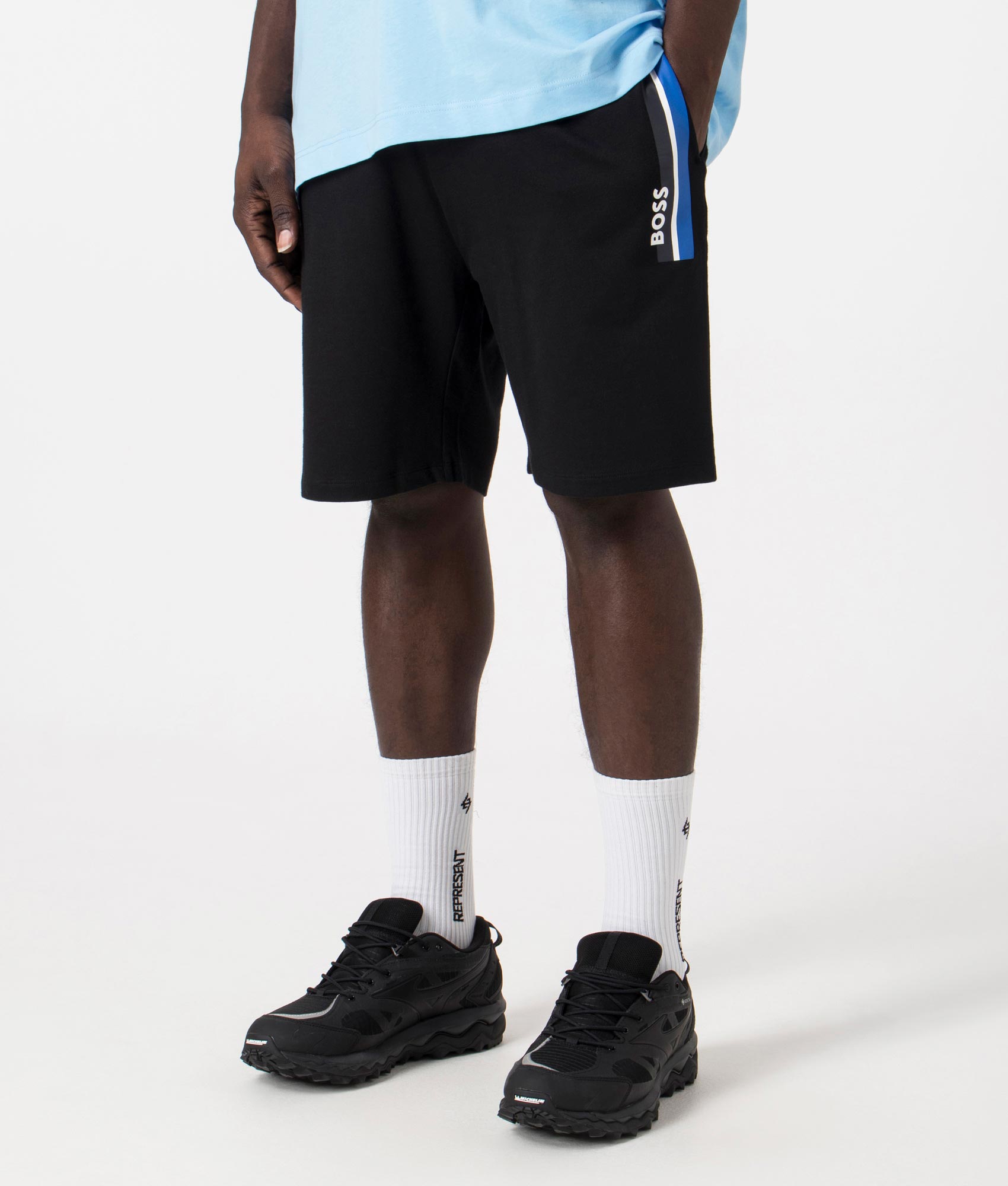 BOSS Mens Authentic Shorts - Colour: 001 Black - Size: Small