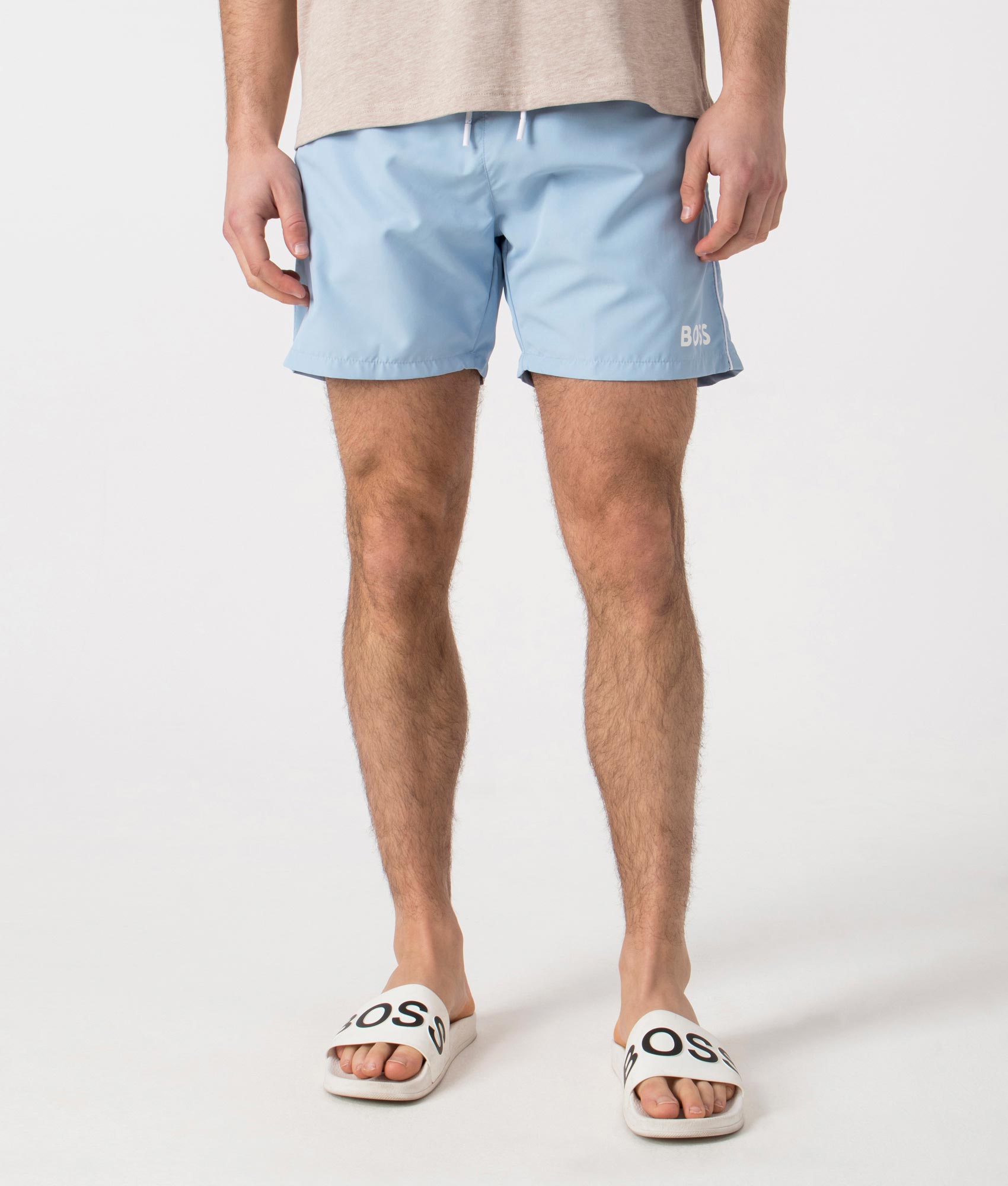 BOSS Mens Starfish Swim Shorts - Colour: 451 Light/Pastel Blue - Size: Large