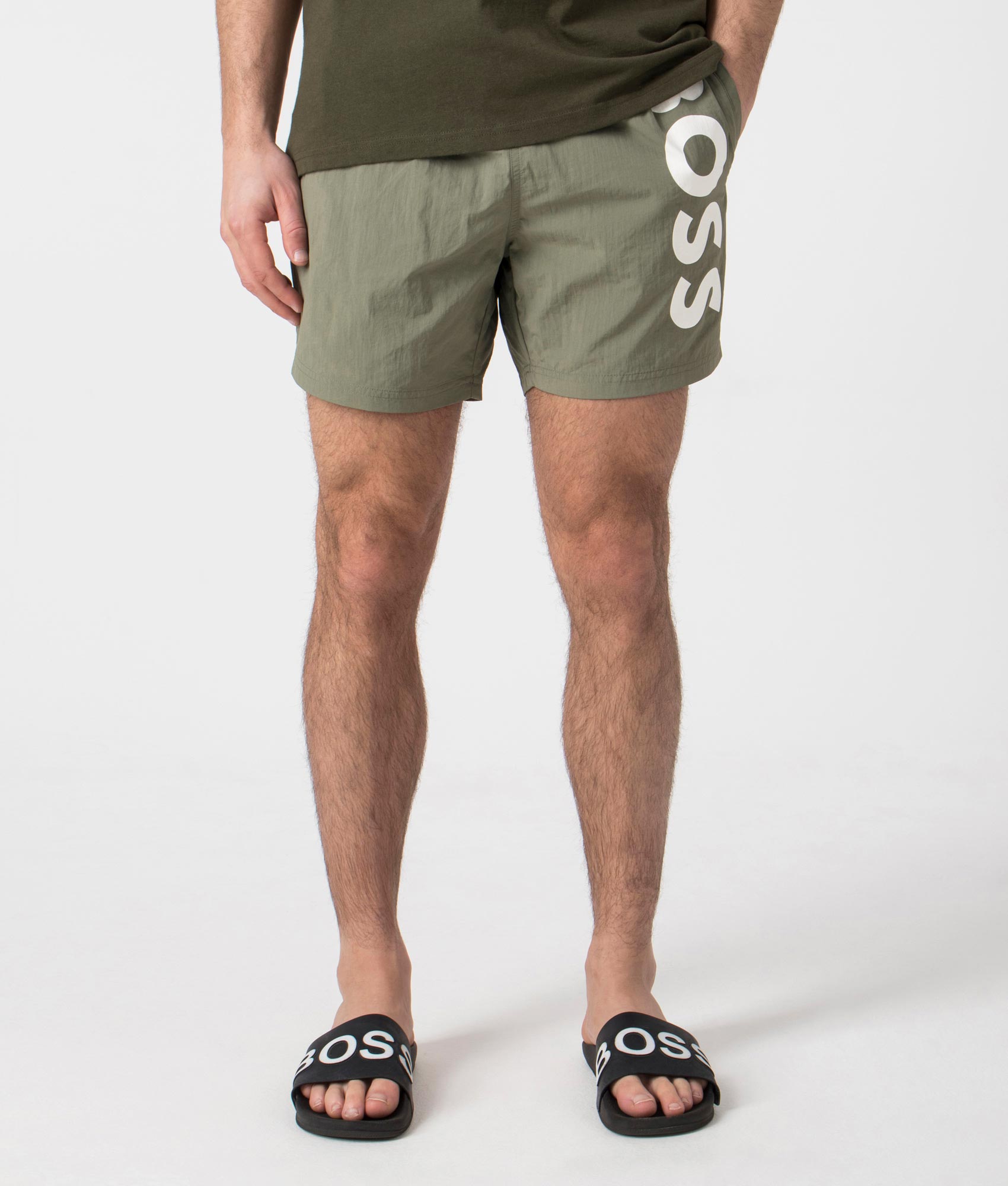 BOSS Mens Octopus Swim Shorts - Colour: 250 Beige/Khaki - Size: XXL