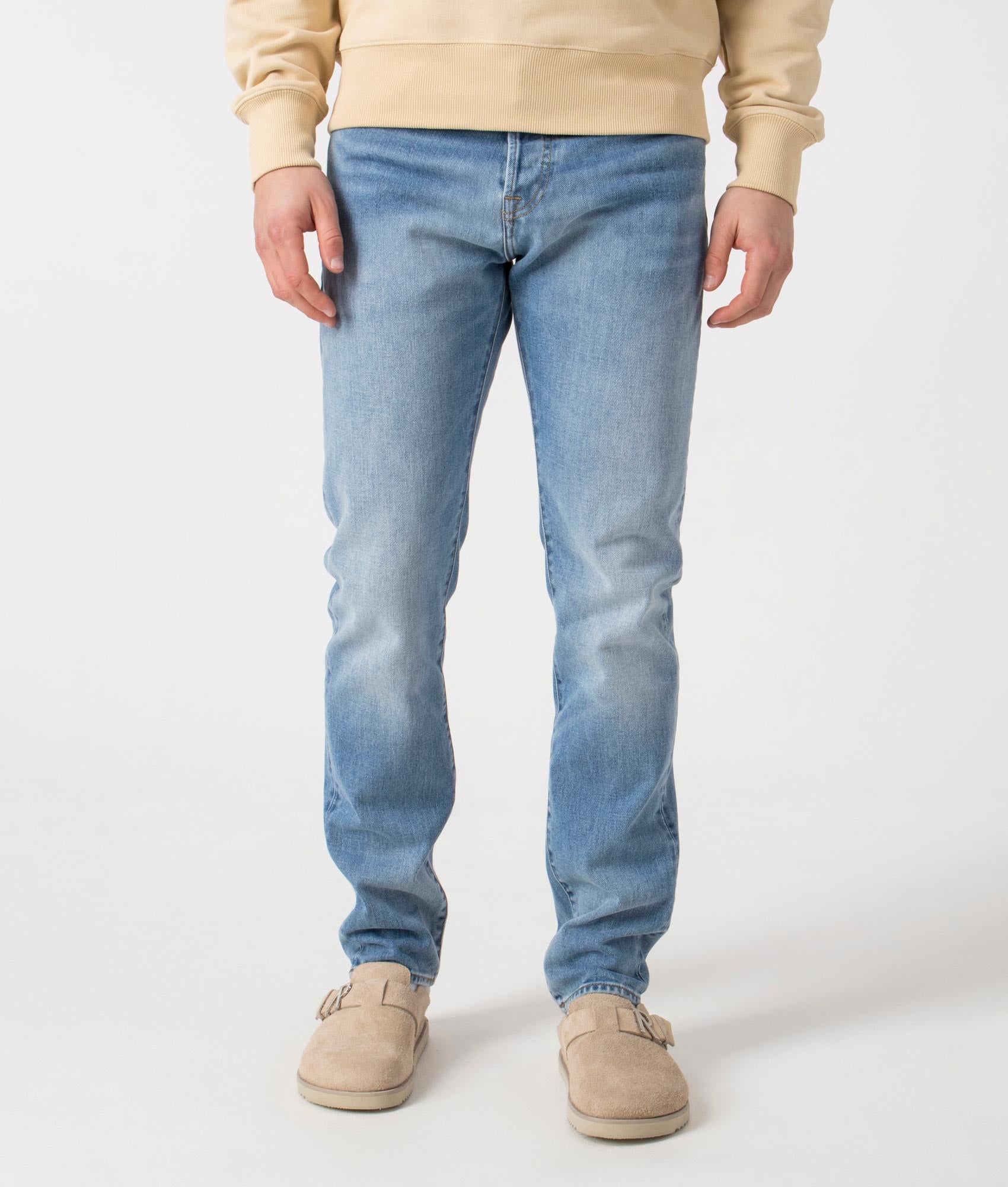 Carhartt WIP Mens Regular Tapered Fit Klondike Jeans - Colour: 01WI Blue - Size: 36R