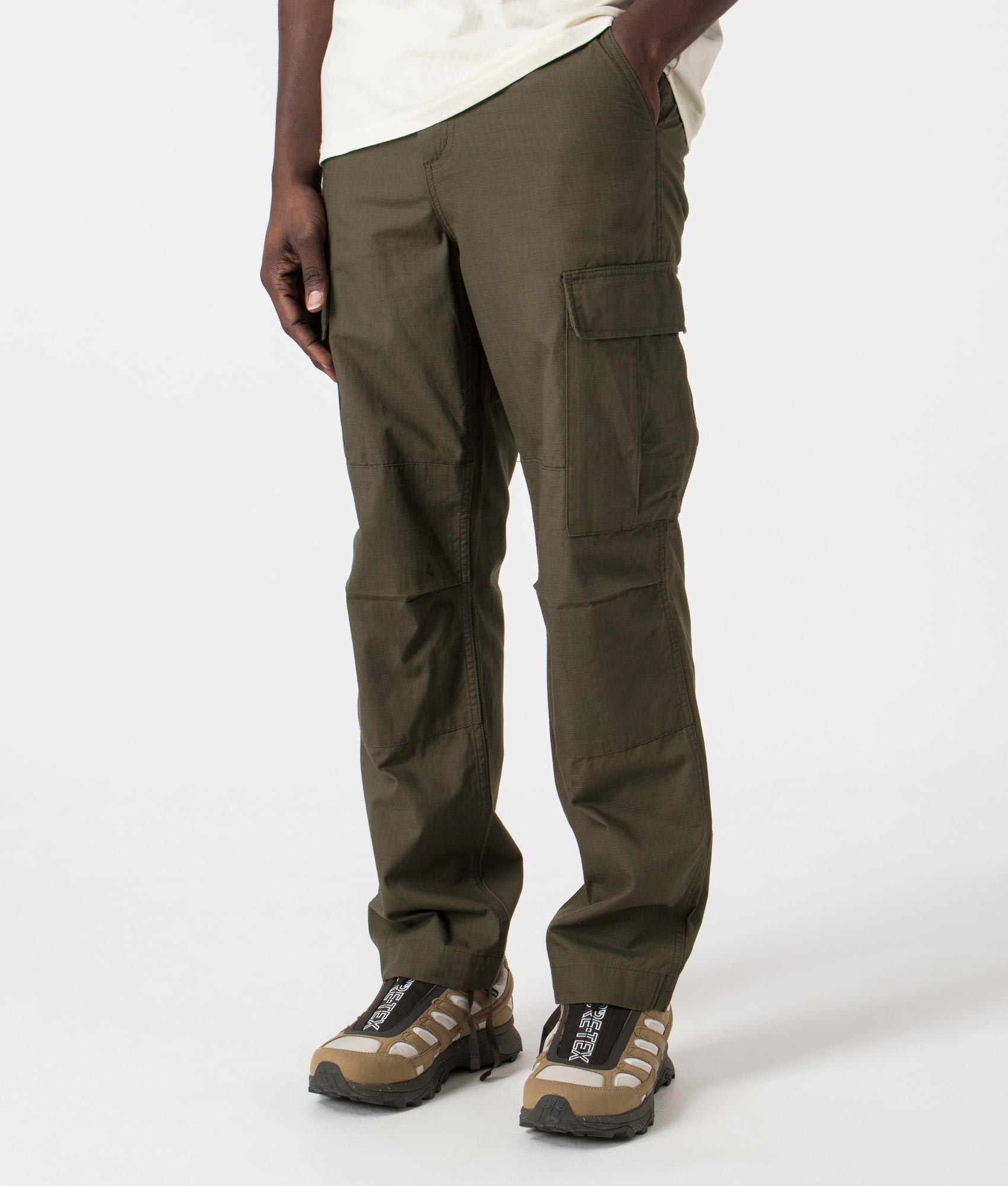 Carhartt WIP Mens Regular Fit Cargo Pants - Colour: 6302 Cypress Rinsed - Size: 34S