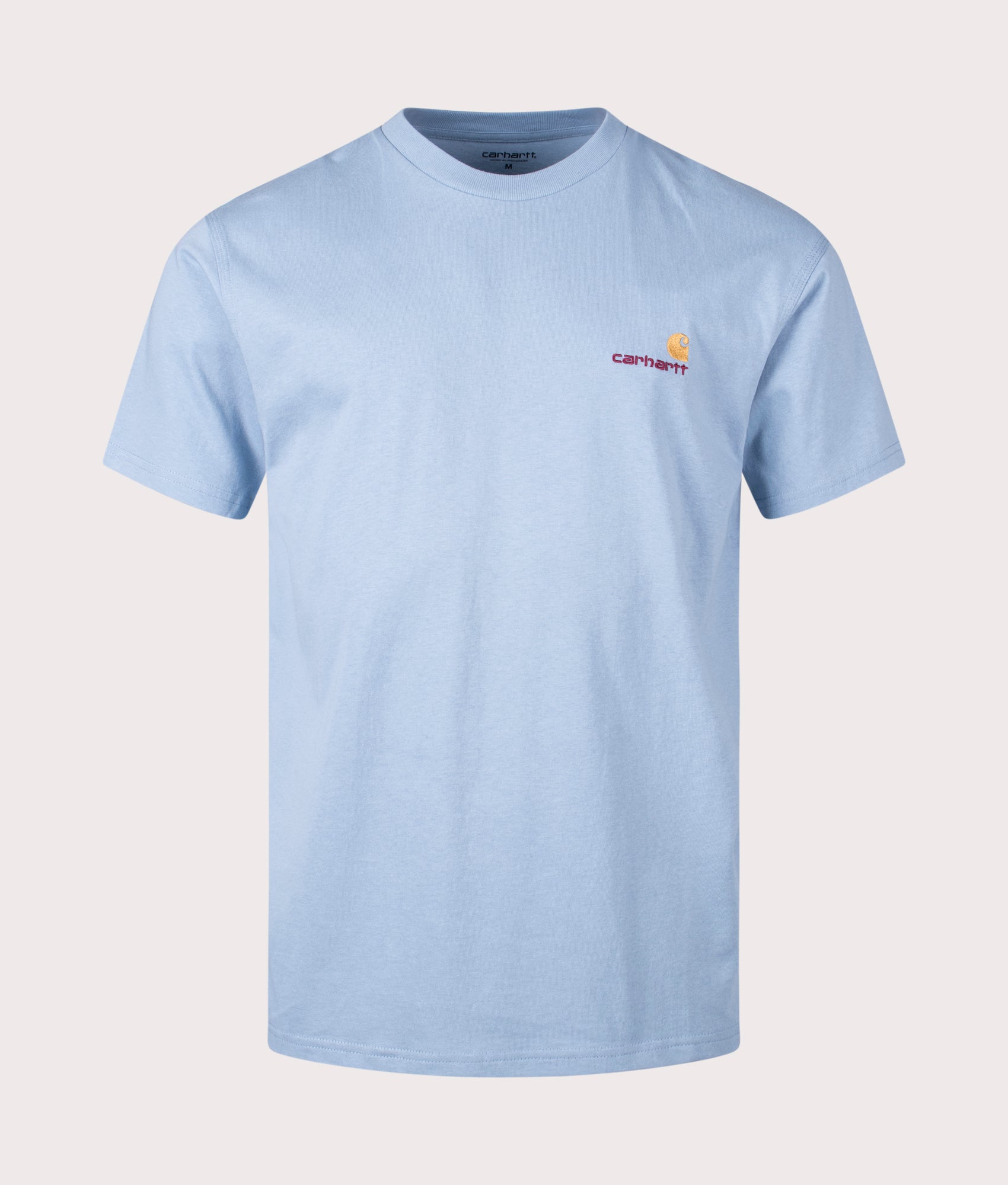 Carhartt WIP Mens Relaxed Fit American Script T-Shirt - Colour: 0F4XX Frosted Blue - Size: Large
