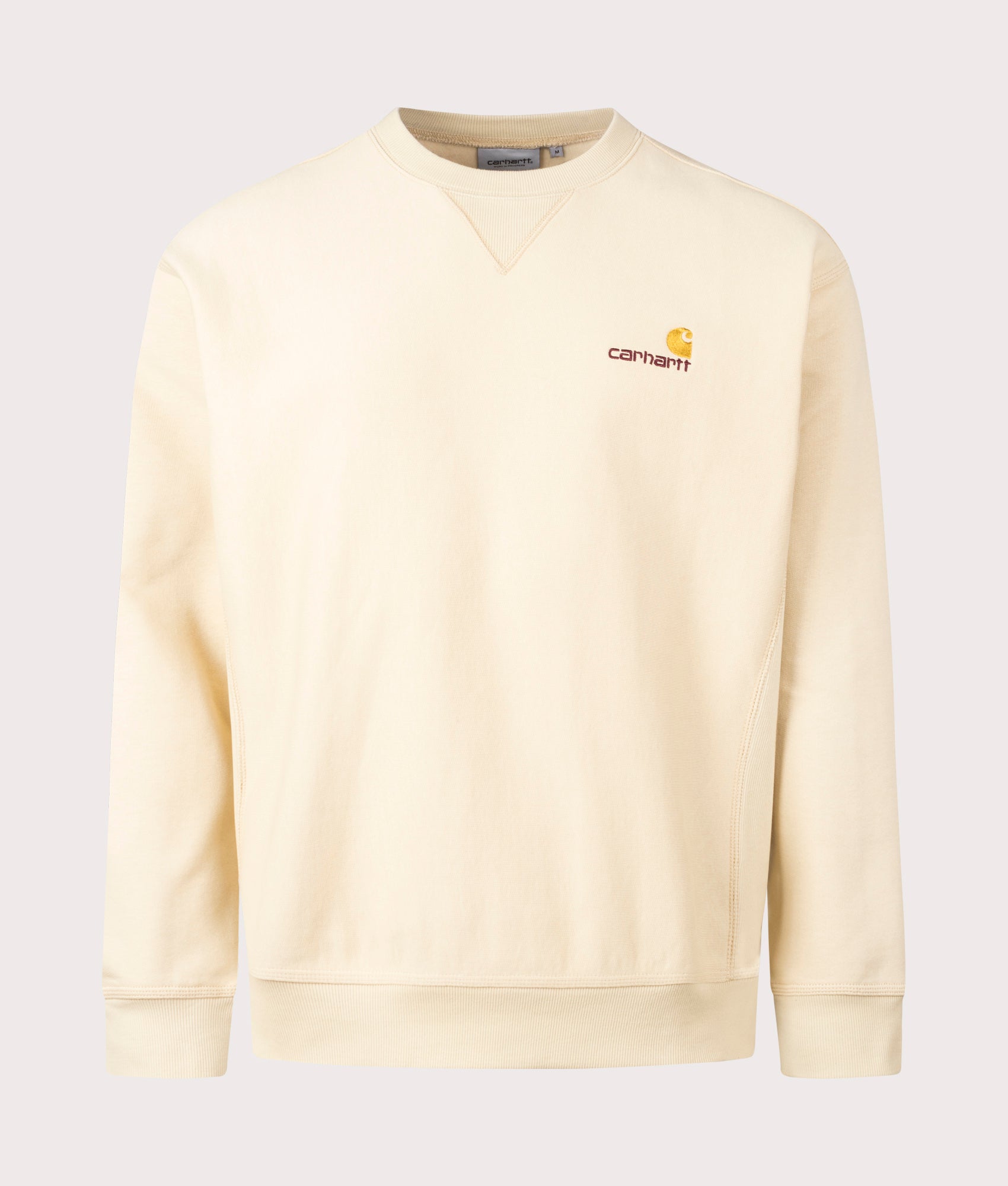 Carhartt WIP Mens Relaxed Fit American Script Sweatshirt - Colour: 1YRXX Rattan - Size: XL