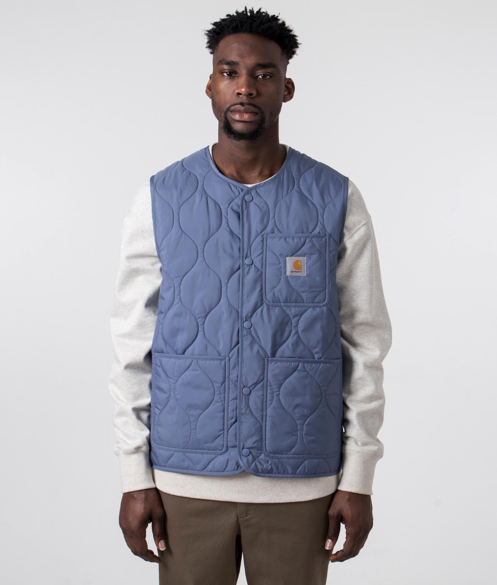 Carhartt WIP Mens Skyton Vest - Colour: 1YDXX Bay Blue - Size: Medium