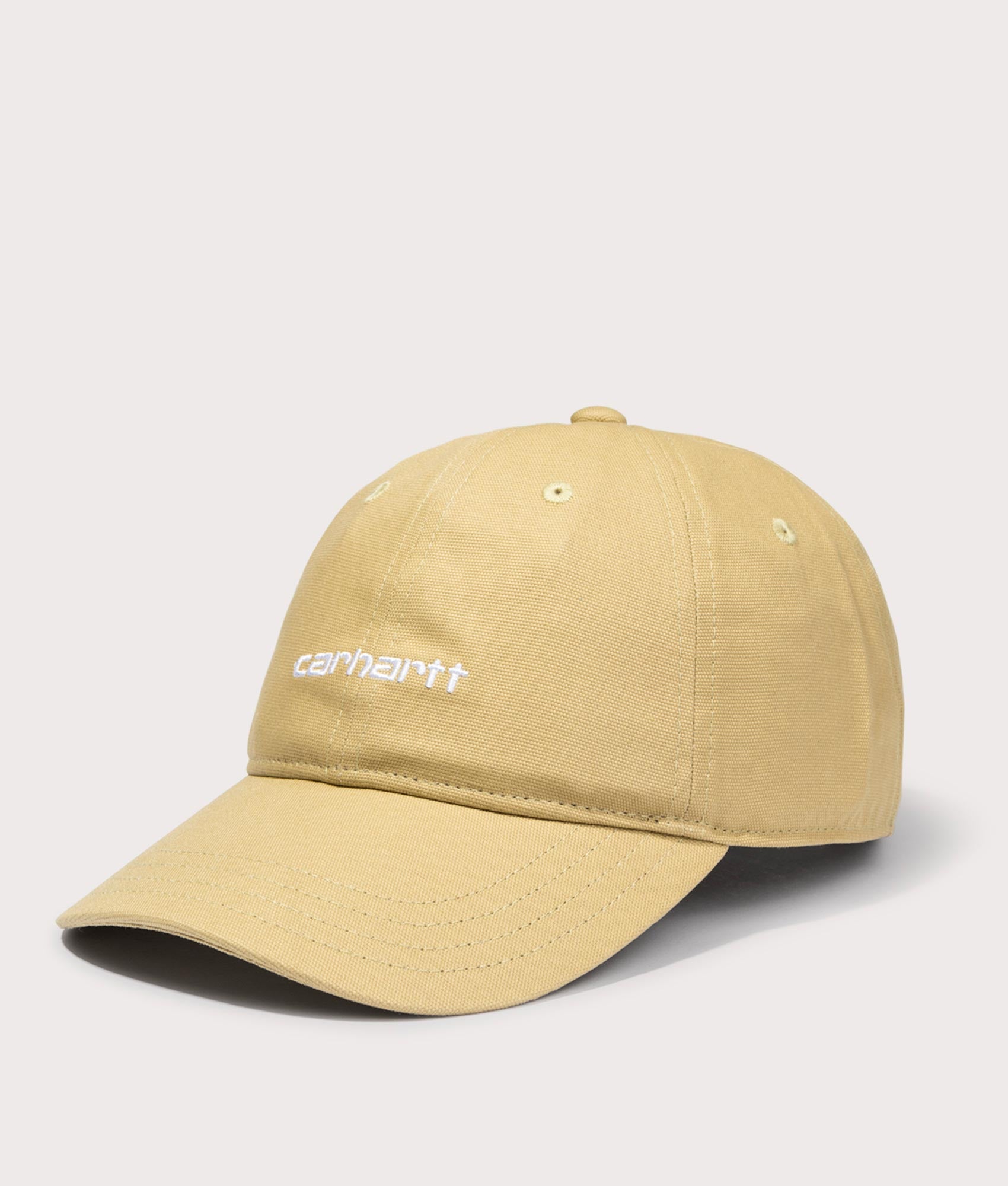 Carhartt WIP Mens Canvas Script Cap - Colour: 22WXX Agate/White - Size: One Size