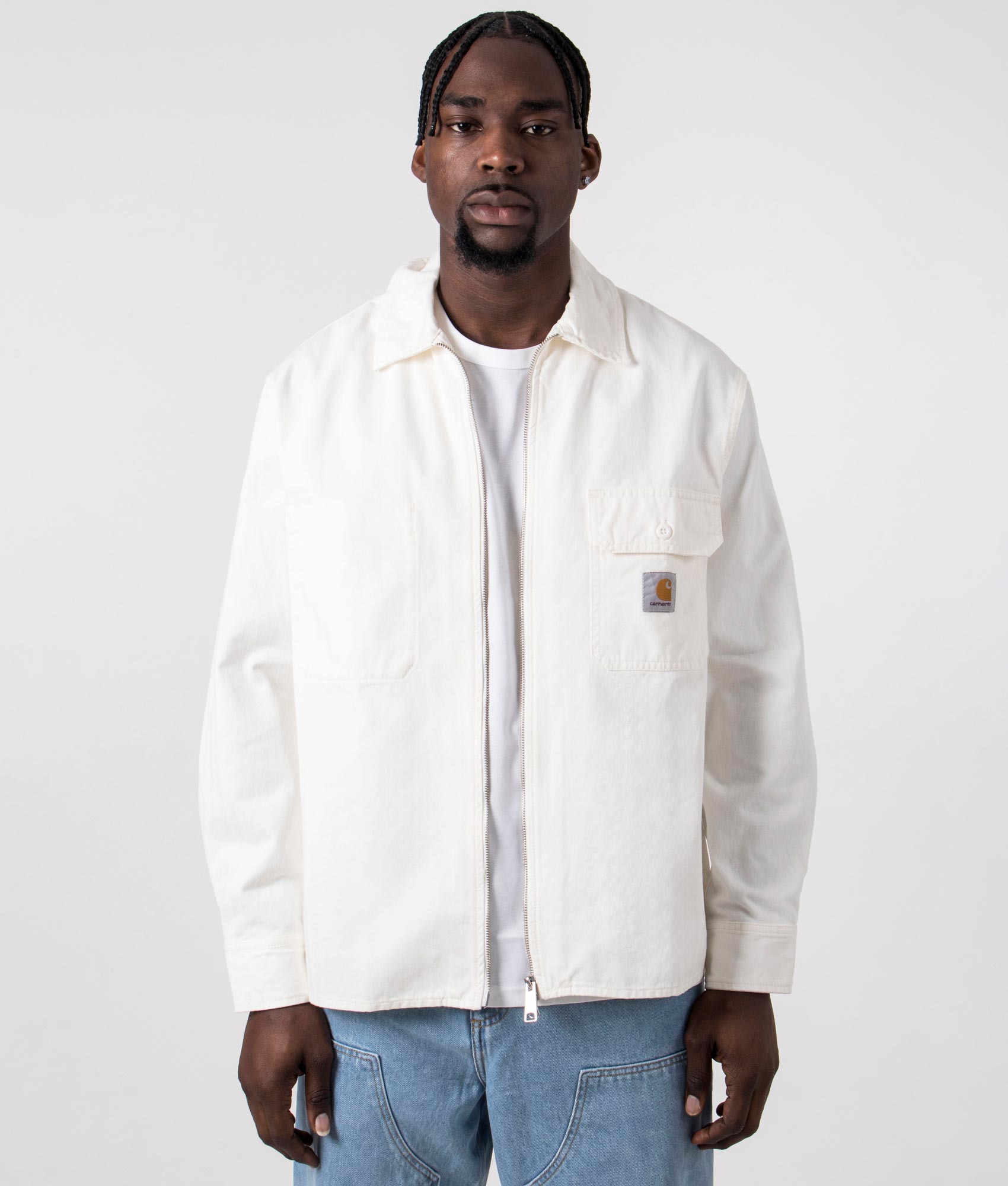 Carhartt WIP Mens Rainer Overshirt - Colour: 35002 Off-White - Size: Large