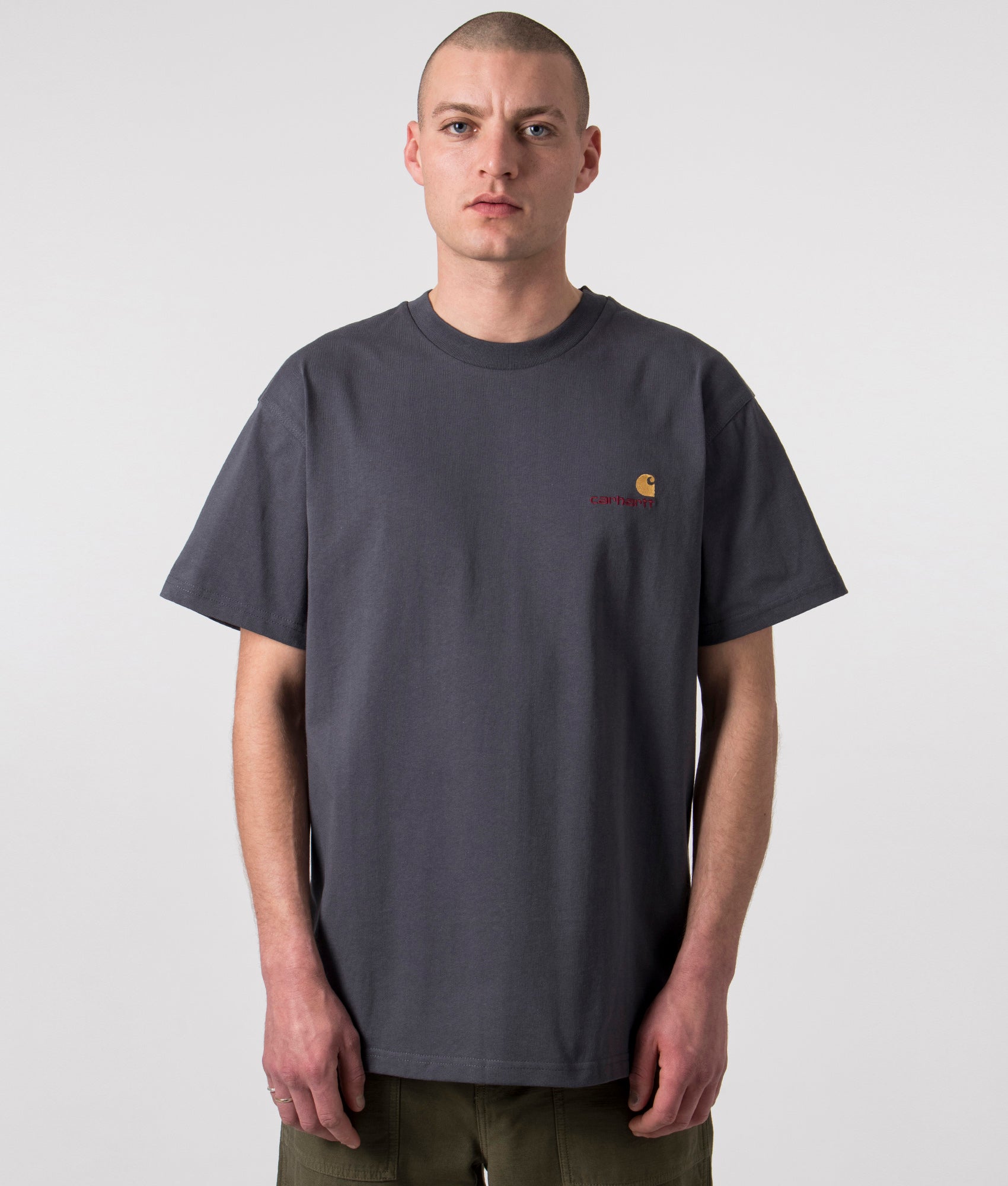 Carhartt WIP Mens Relaxed Fit American Script T-Shirt - Colour: 1CQXX Zeus - Size: Large