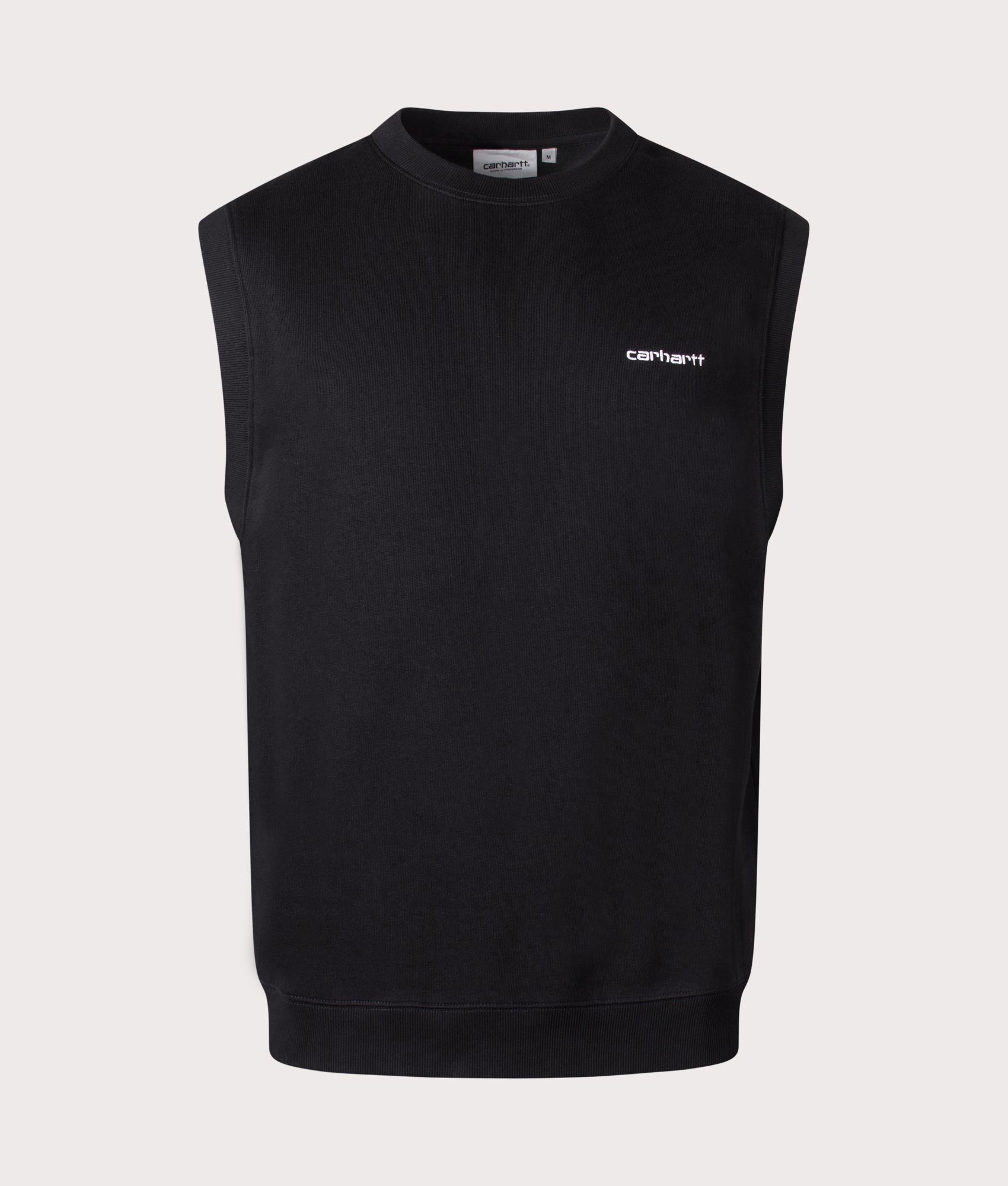 Carhartt WIP Mens Script Vest Sweatshirt - Colour: 0D2XX Black/White - Size: Large