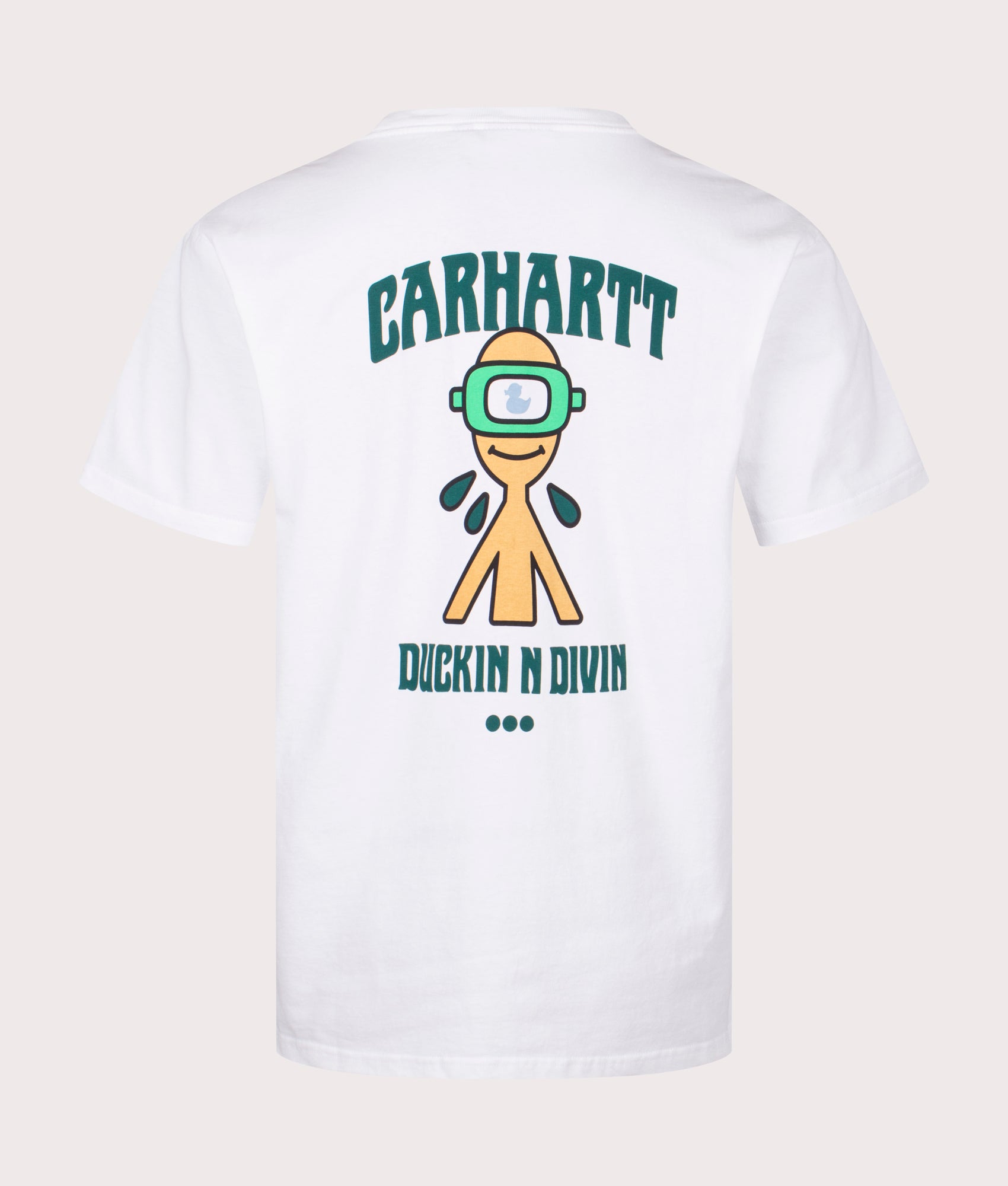 Carhartt WIP Mens Relaxed Fit Duckin' T-Shirt - Colour: 02GD White - Size: XL