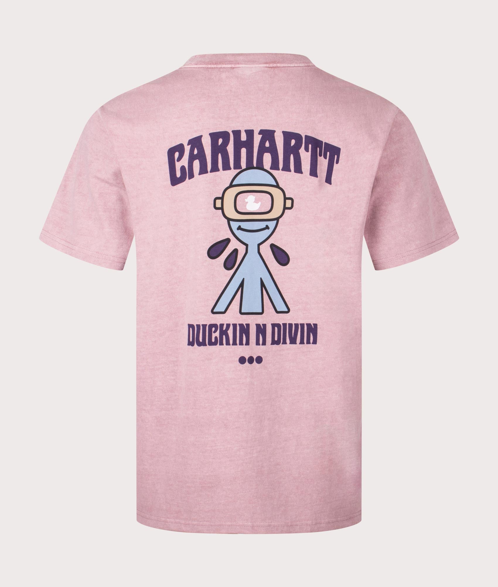 Carhartt WIP Mens Relaxed Fit Duckin' T-Shirt - Colour: 1NJGD Glassy Pink - Size: XL