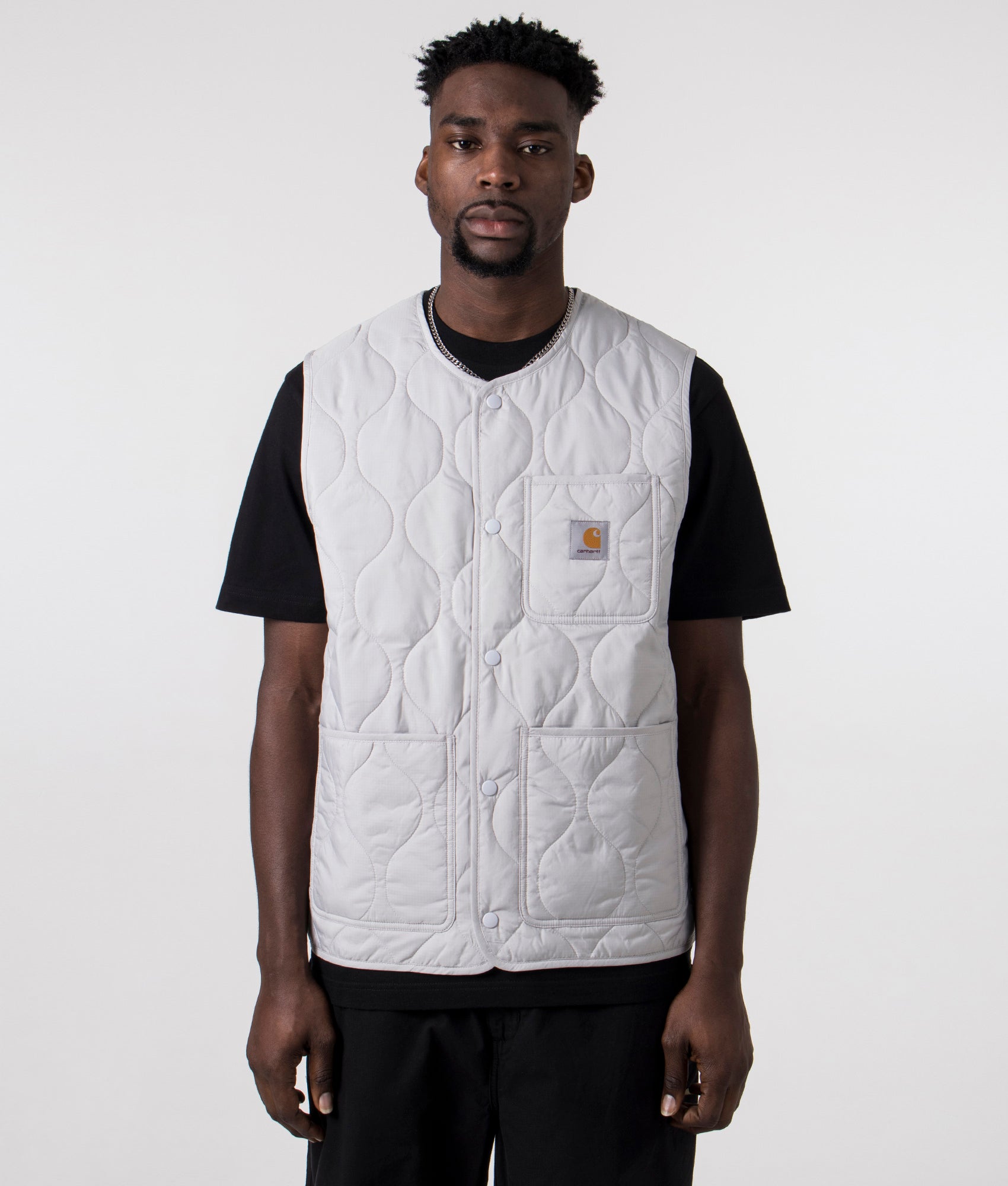 Carhartt WIP Mens Skyton Vest - Colour: 1YEXX Sonic Silver - Size: Large