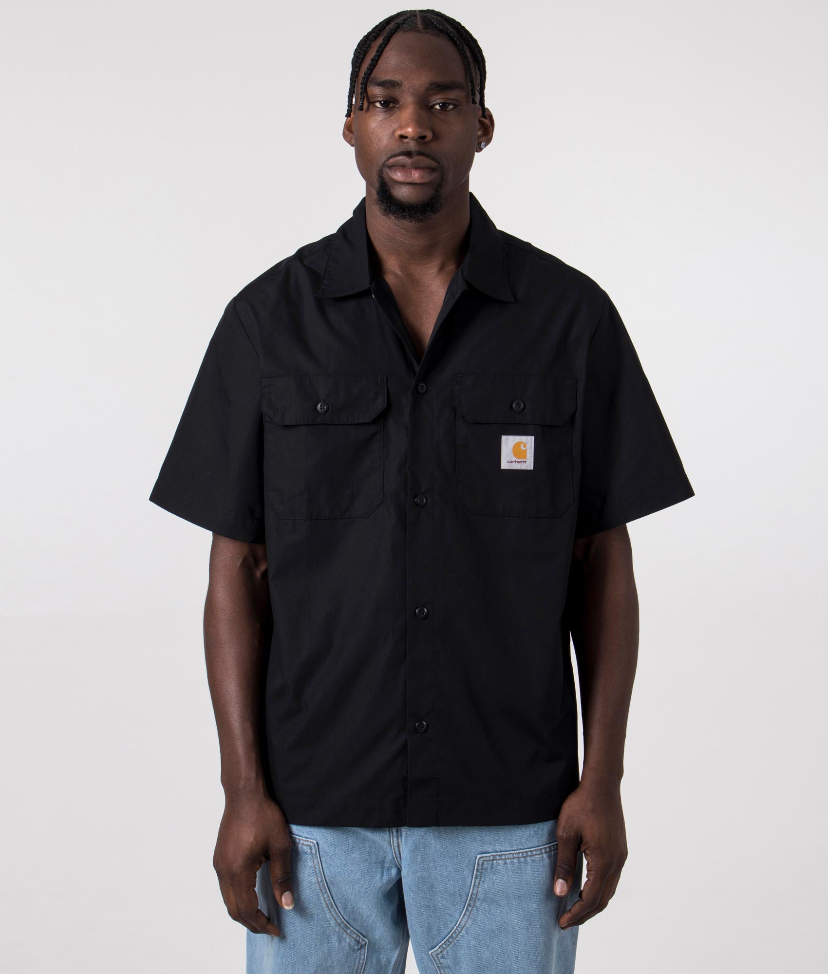 Carhartt WIP Mens Short Sleeve Craft Shirt - Colour: 89XX Black - Size: Large