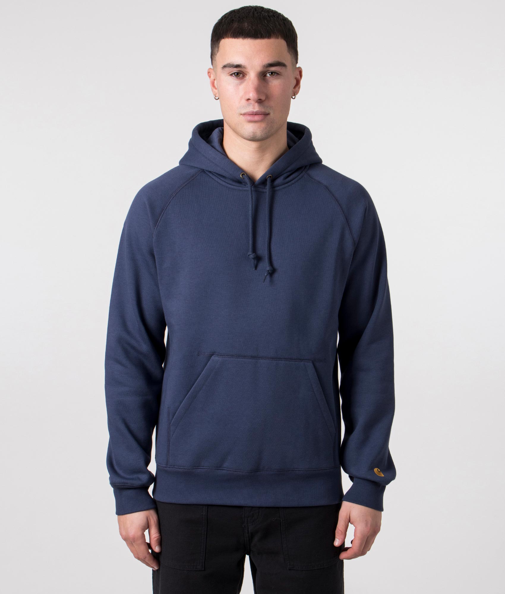 Carhartt WIP Mens Chase Hoodie - Colour: 1YUXX Blue/Gold - Size: Large