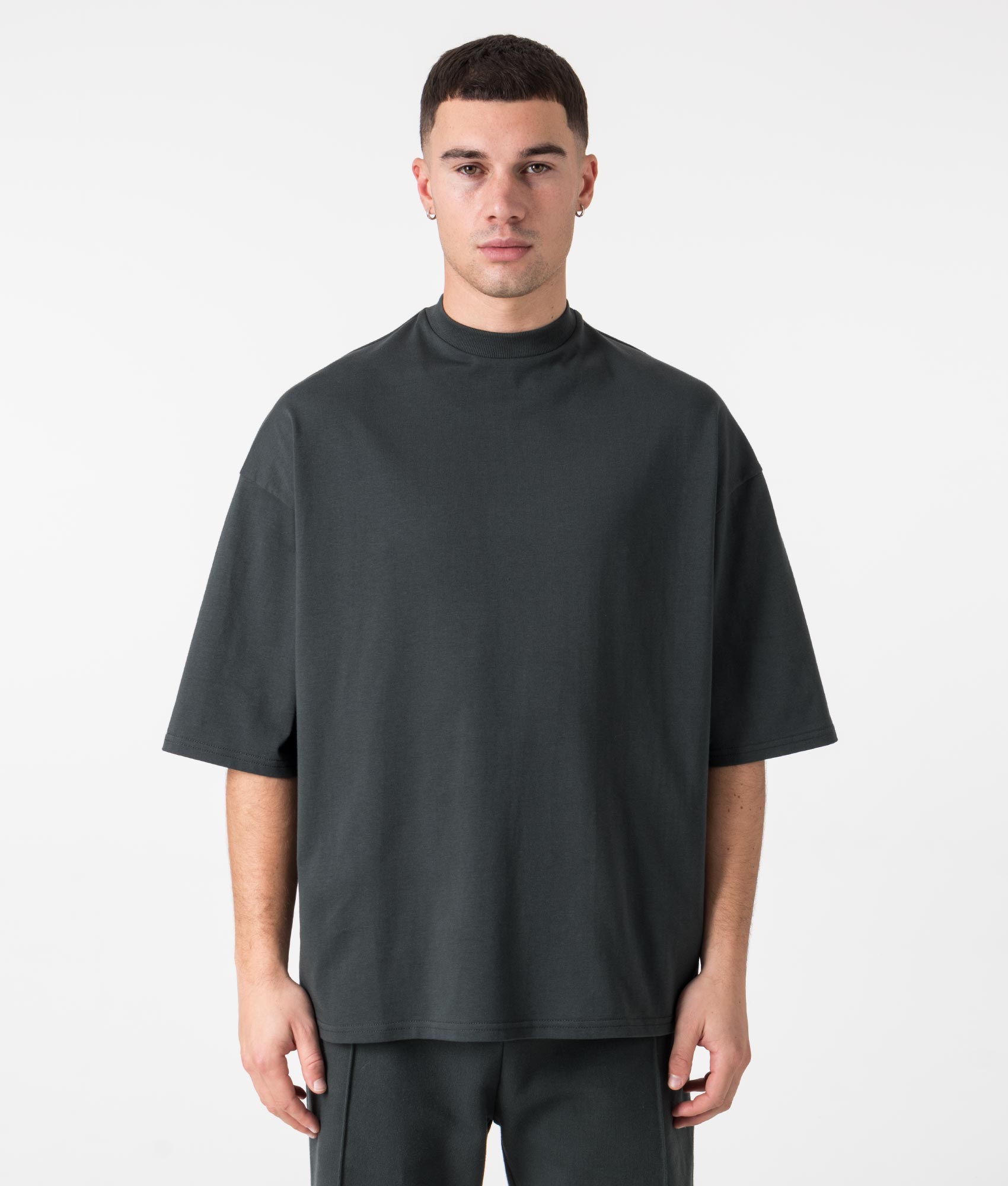 FLORENCE BLACK Mens Oversized Heavy T-Shirt V3 - Colour: Vintage Black - Size: Large