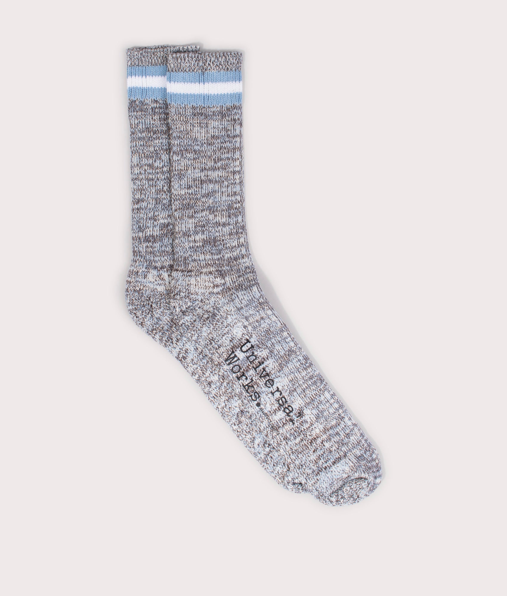 Universal Works Mens Everyday Stripe Socks - Colour: Cornish Blue - Size: Large