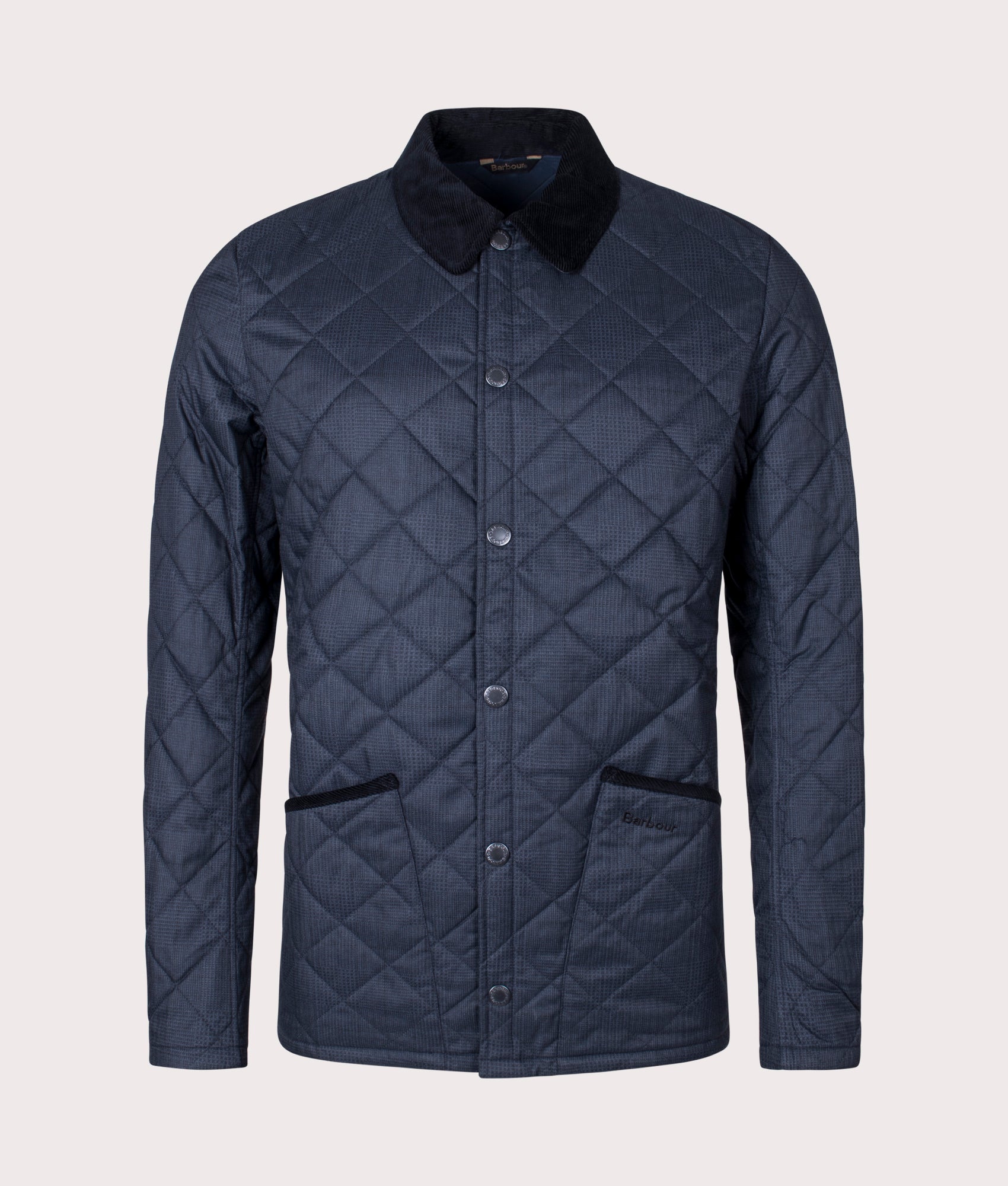 Barbour Lifestyle Mens Checked Heritage Liddesdale Quilt Jacket - Colour: NY71 Navy - Size: Large