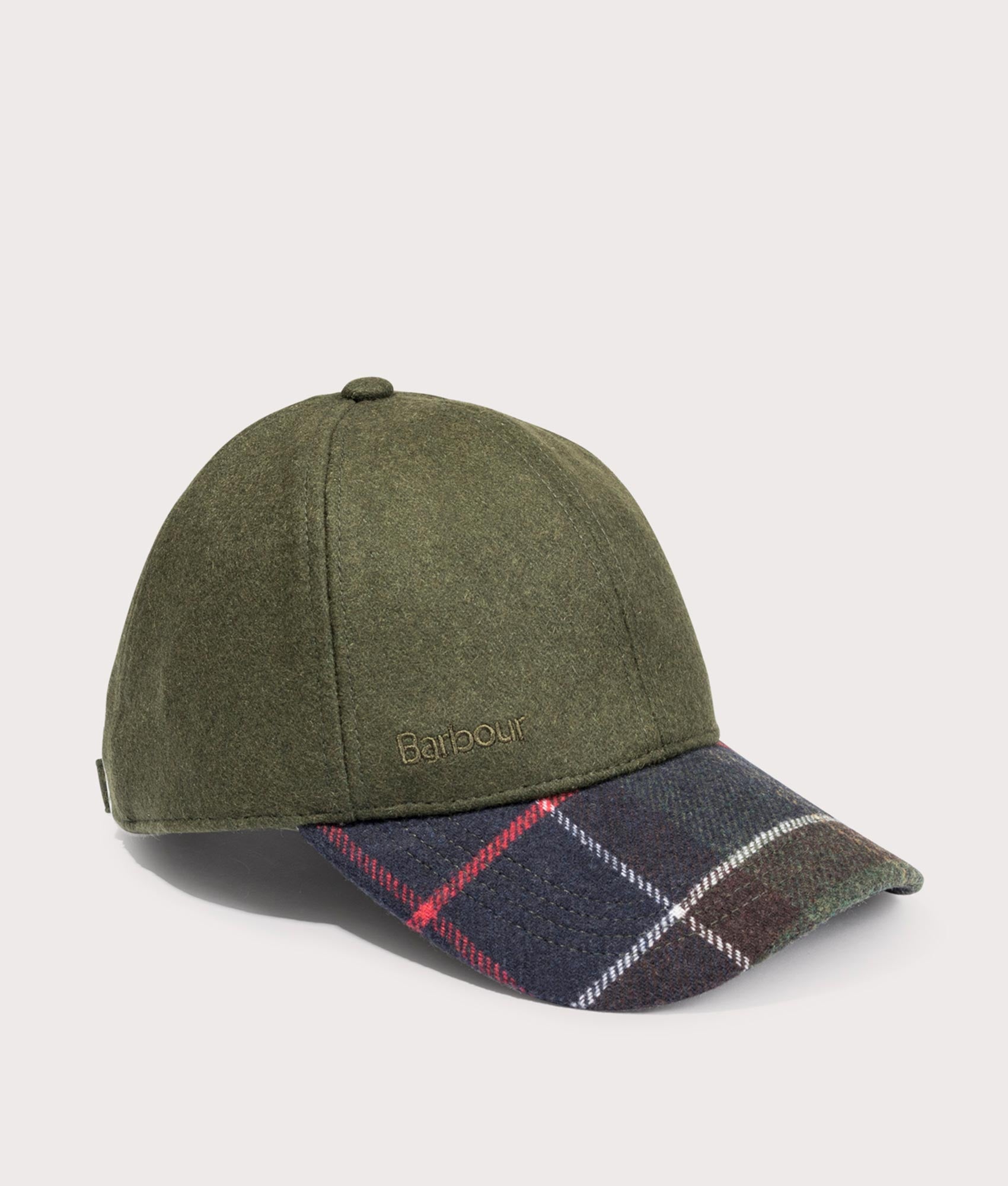 Barbour Lifestyle Mens Roker Sports Woven Cap - Colour: GN55 Forest Green/Classic - Size: One Size