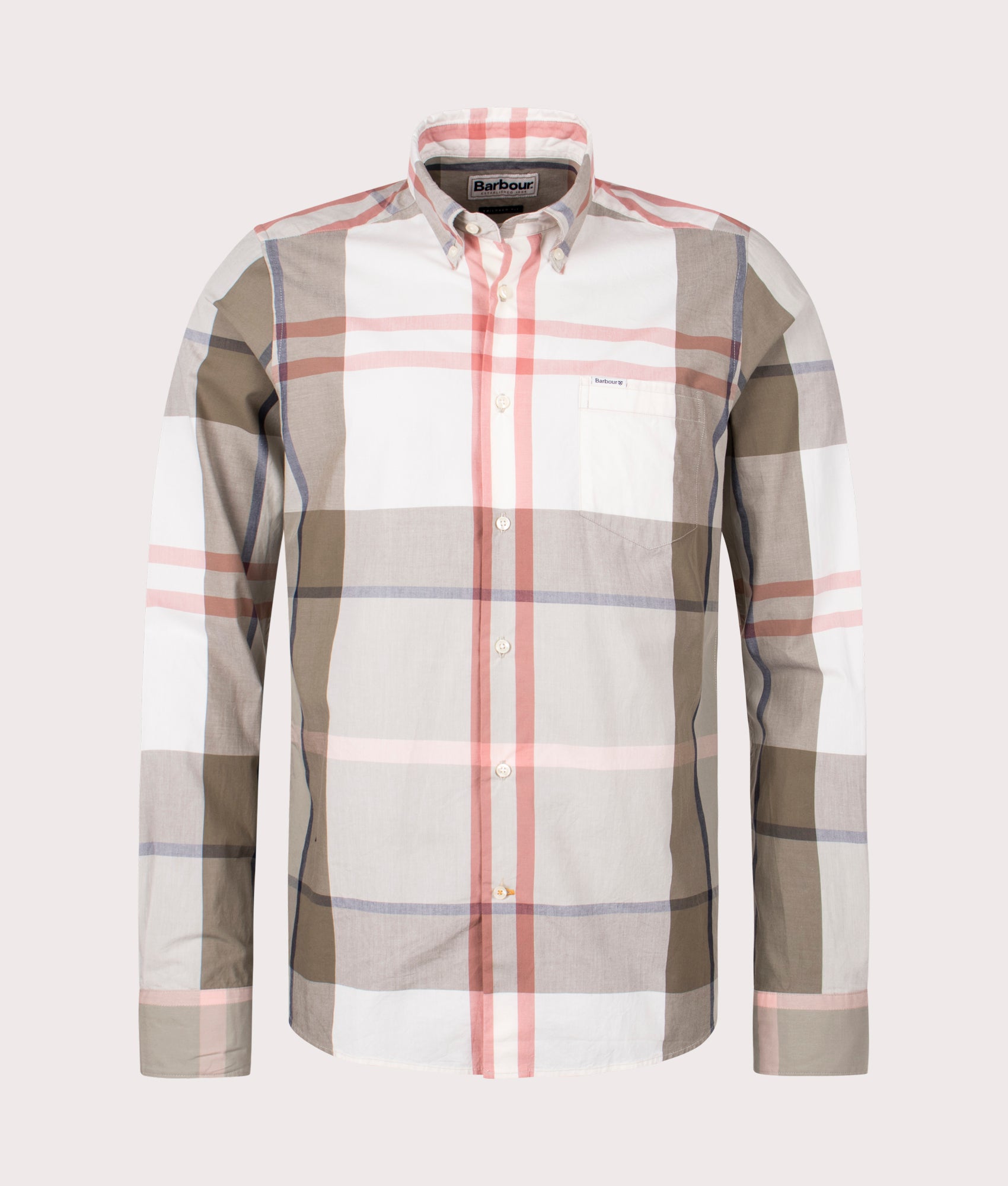 Barbour Lifestyle Mens Harris Shirt - Colour: TN24 Glenmore Olive Tartan - Size: Large