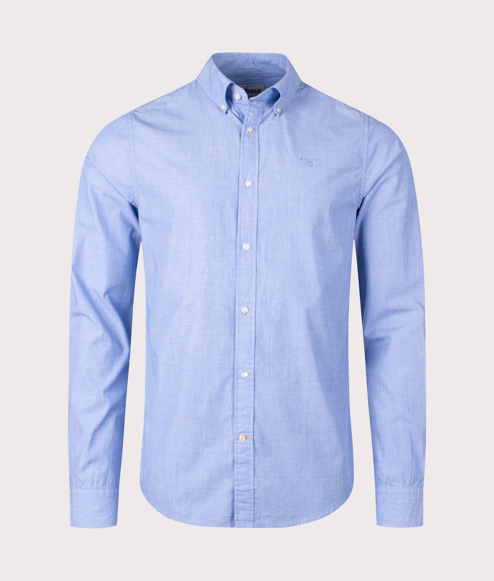 Barbour Lifestyle Mens Tonal Crest Poplin Shirt - Colour: BL32 Sky - Size: Medium