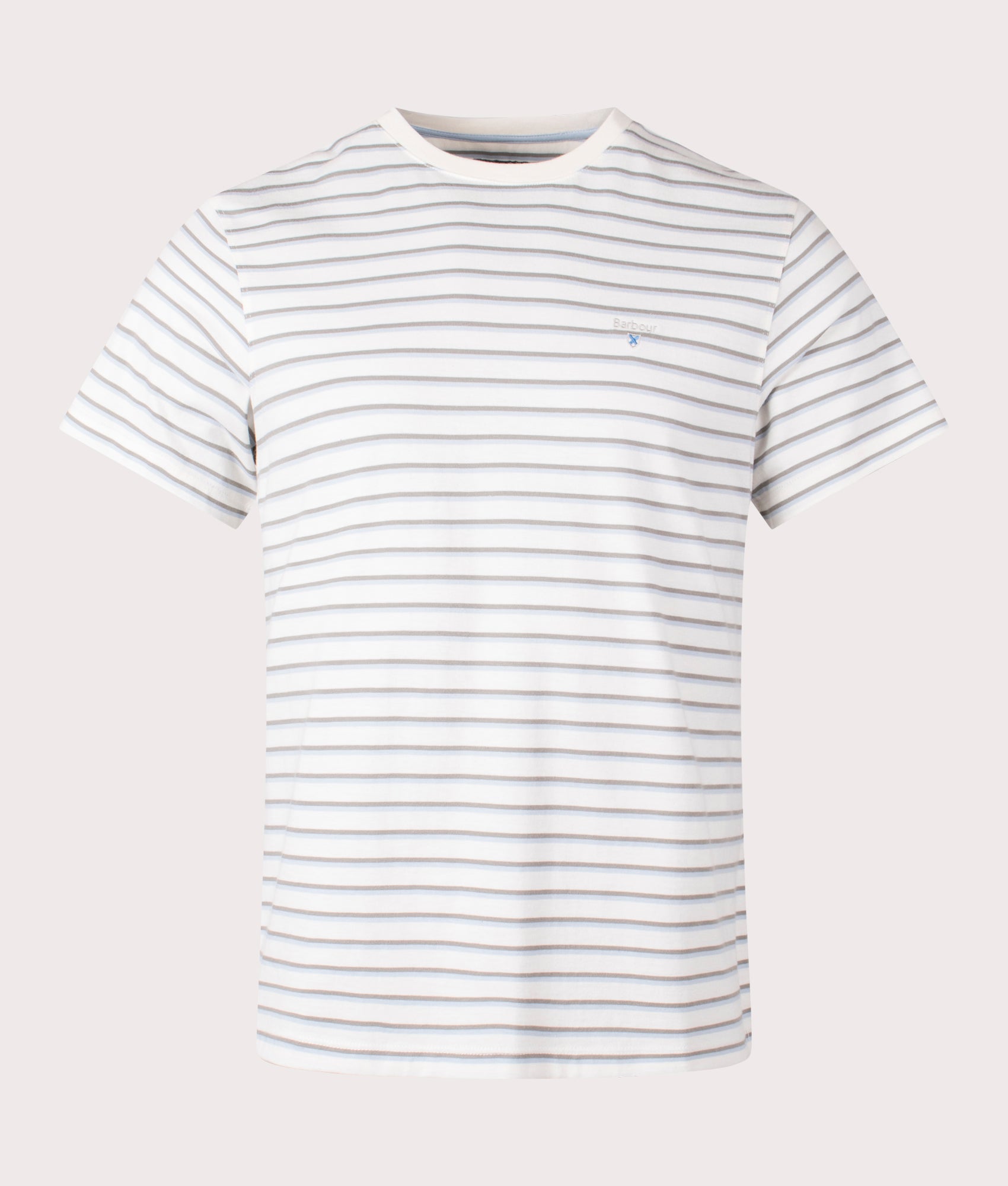 Barbour Lifestyle Mens Ponte Stripe T-Shirt - Colour: BE11 Ecru - Size: Large