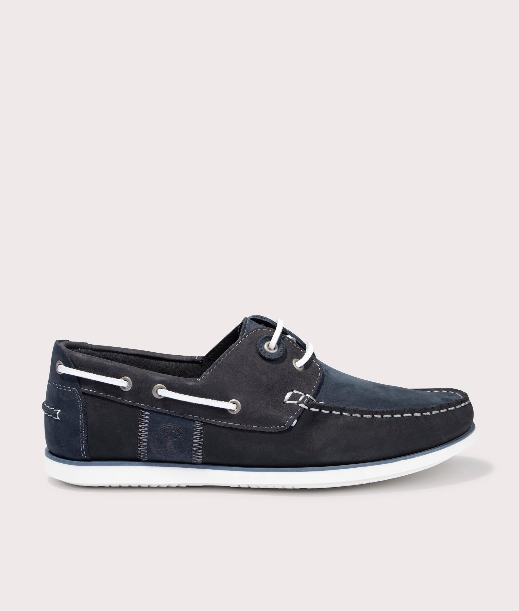 Barbour Lifestyle Mens Wake Boat Shoes - Colour: BL73 Blue/Grey - Size: 8