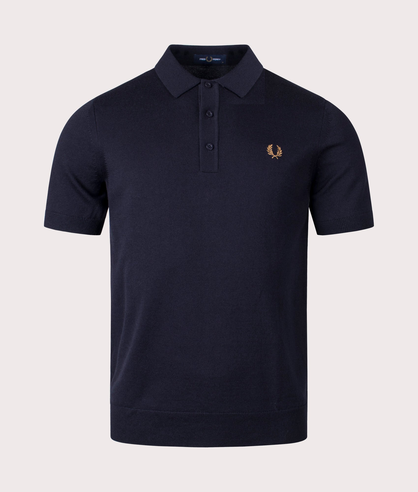 Fred Perry Mens Classic Knitted Polo Shirt - Colour: 795 Navy - Size: Medium