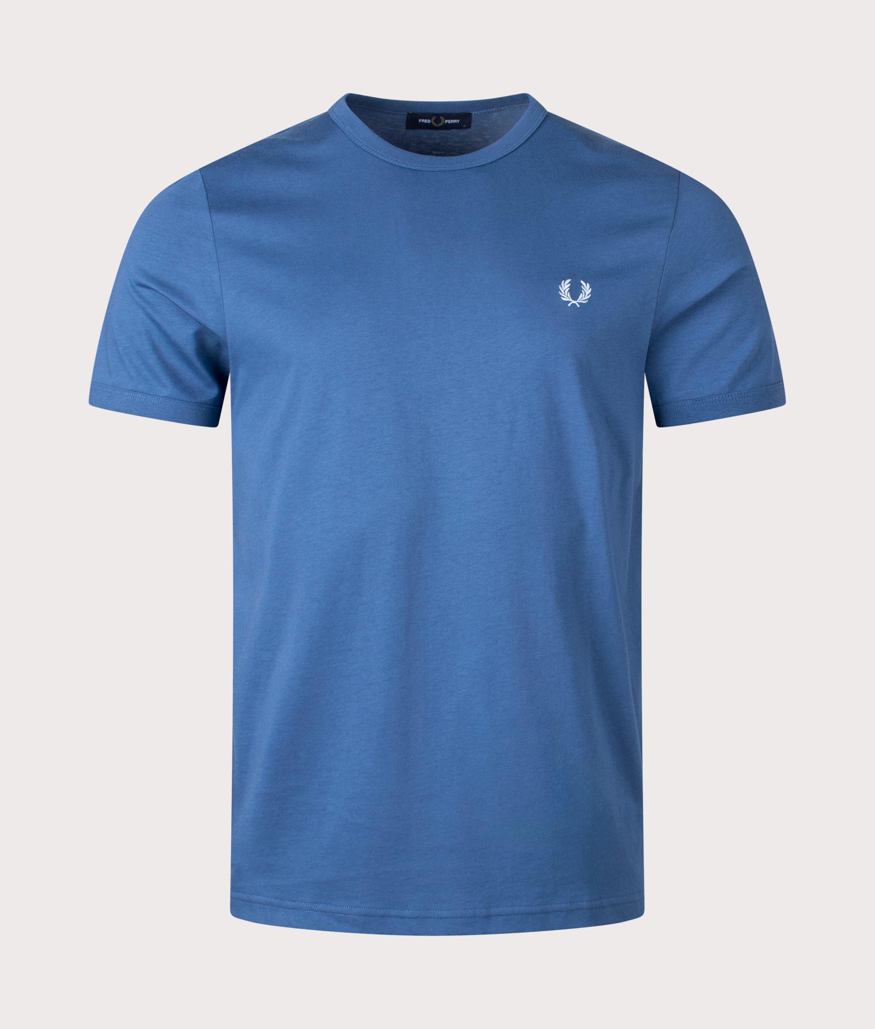 Fred Perry Mens Ringer T-Shirt - Colour: V06 Midnight Blue/Light Ice - Size: Medium
