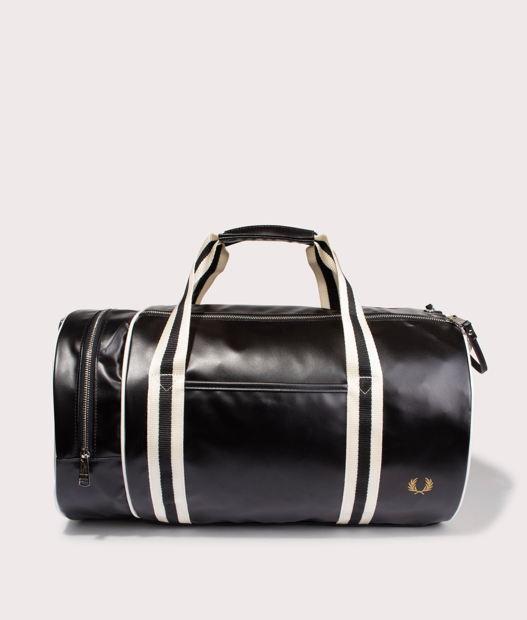 Fred Perry Mens Classic Barrel Bag - Colour: D57 Black/Ecru - Size: One Size