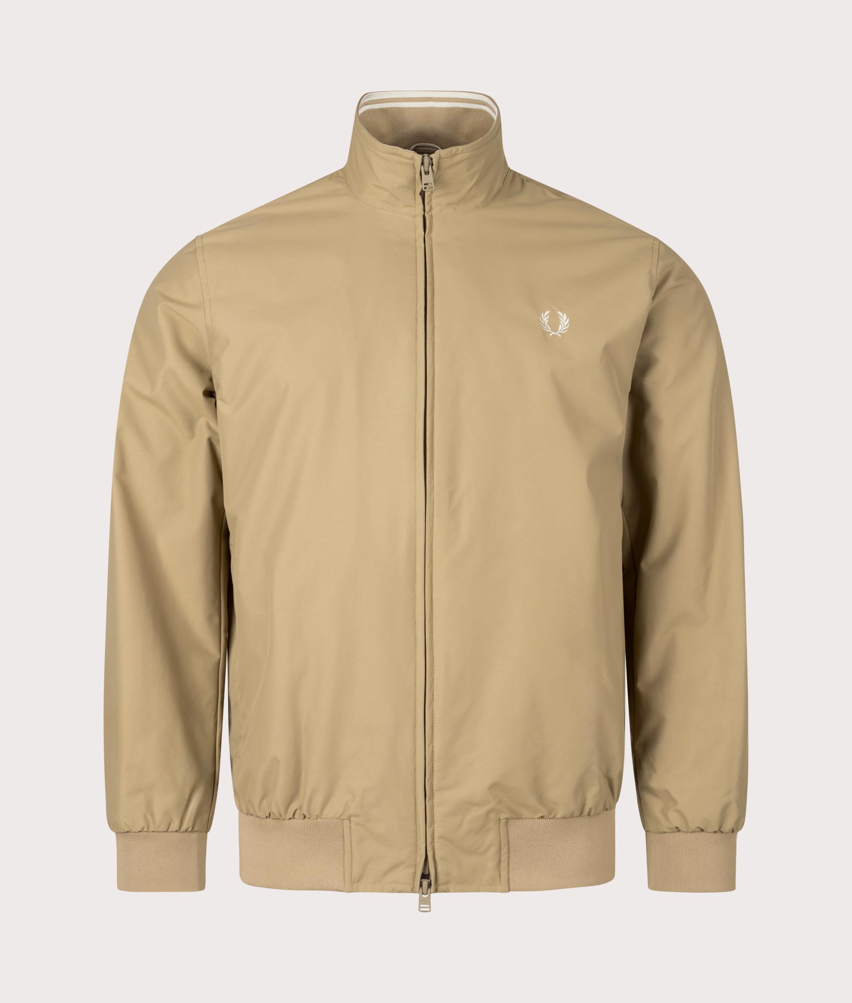 Fred Perry Mens Brentham Jacket - Colour: 363 Warm Stone - Size: XL