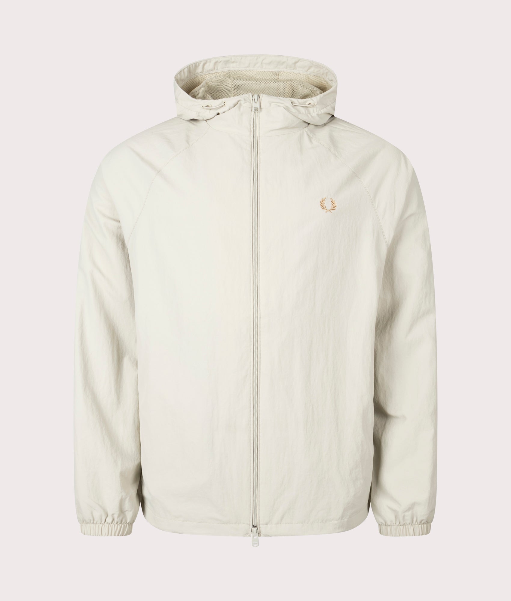 Fred Perry Mens Hooded Shell Jacket - Colour: P04 Light Oyster - Size: Large