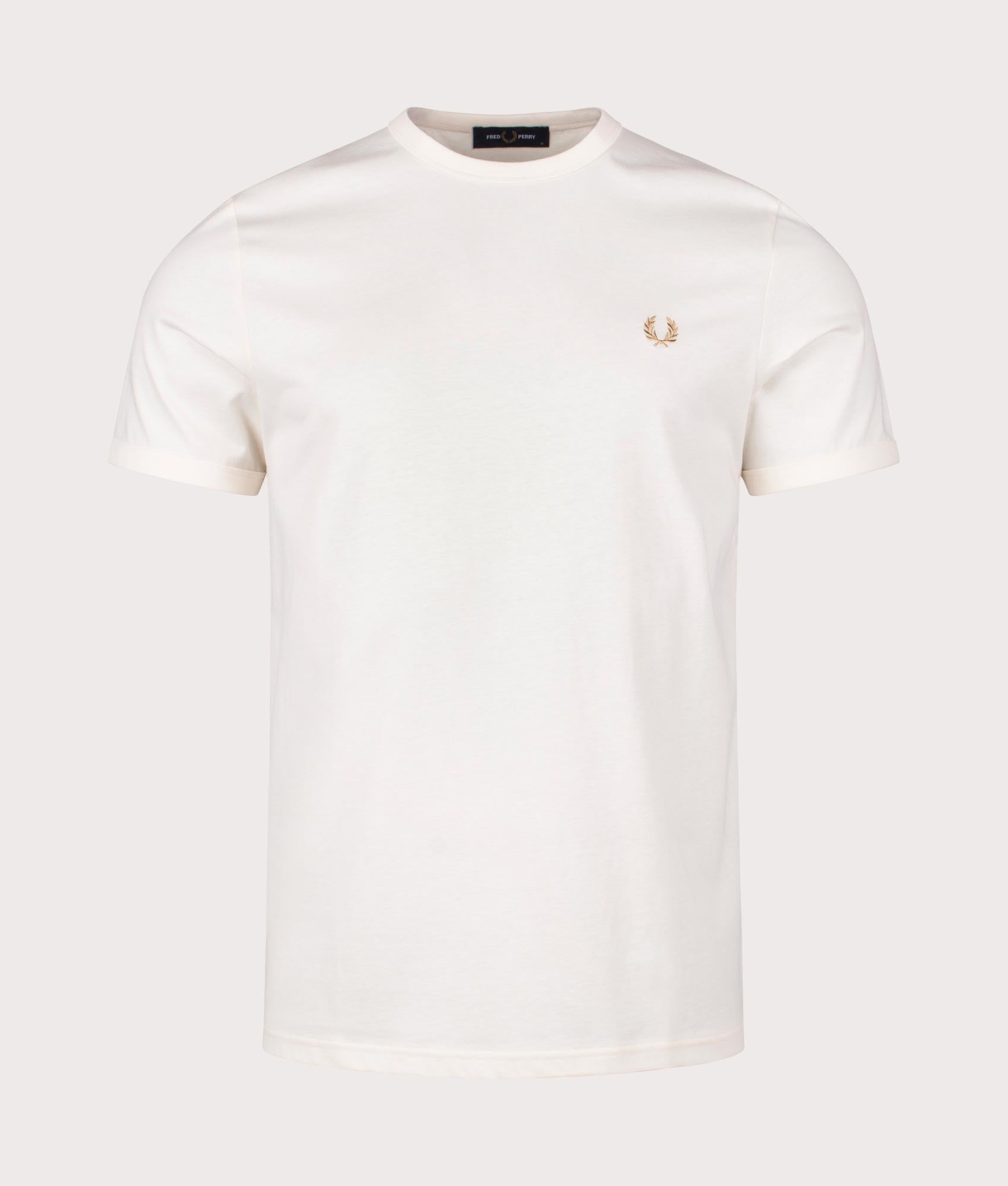 Fred Perry Mens Ringer T-Shirt - Colour: S64 Ecru - Size: XXL