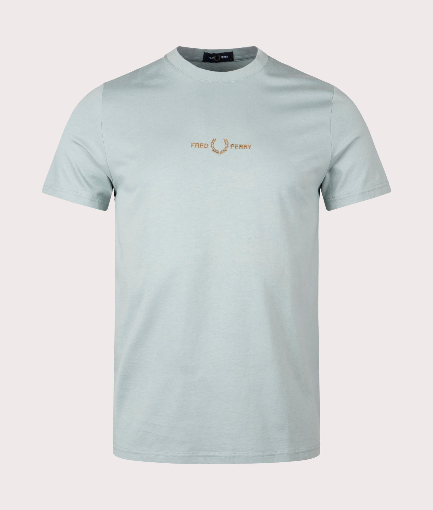 Fred Perry Mens Embroidered T-Shirt - Colour: 959 Silver Blue - Size: Large