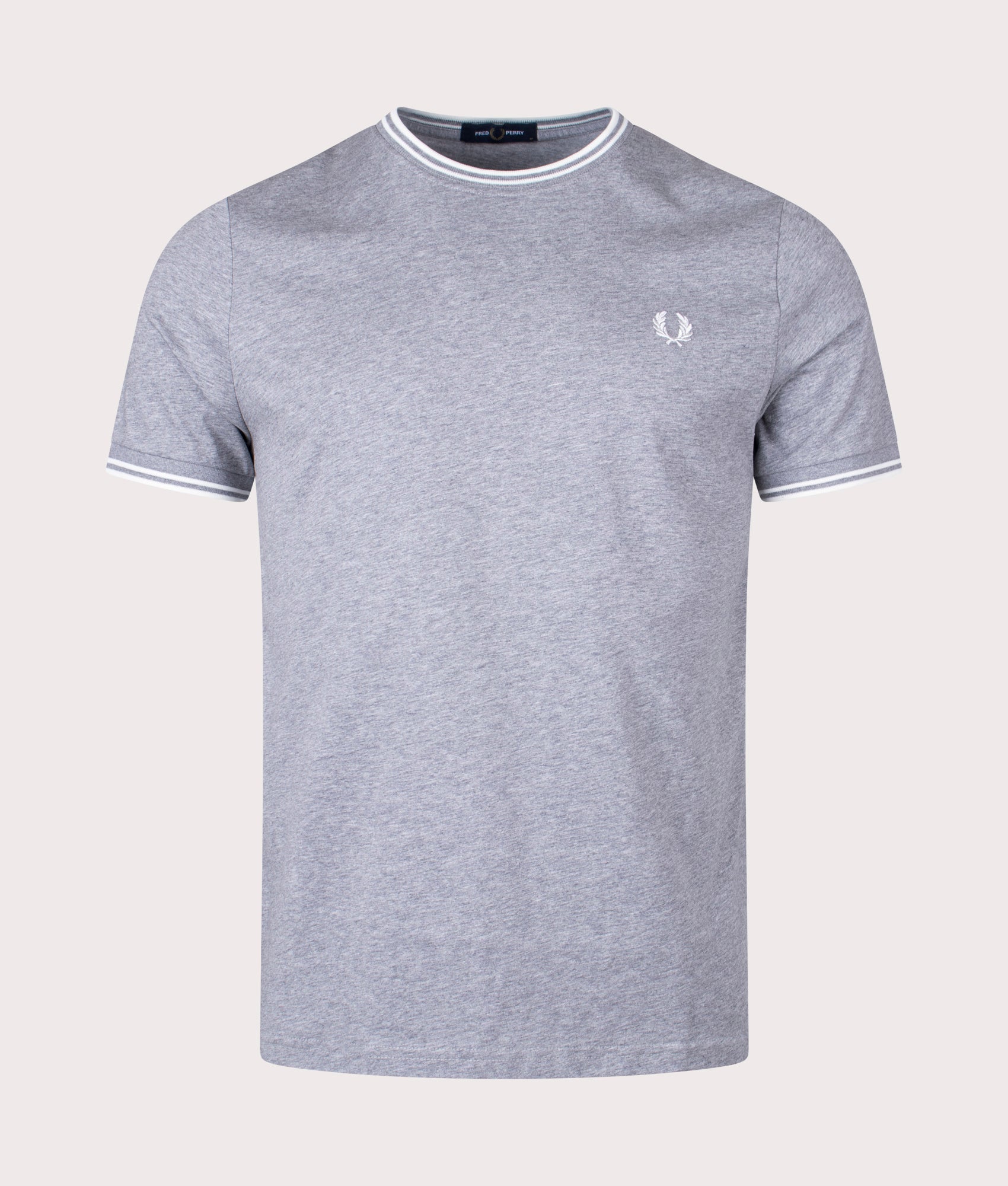 Fred Perry Mens Twin Tipped T-Shirt - Colour: 420 Steel Marl - Size: XXL