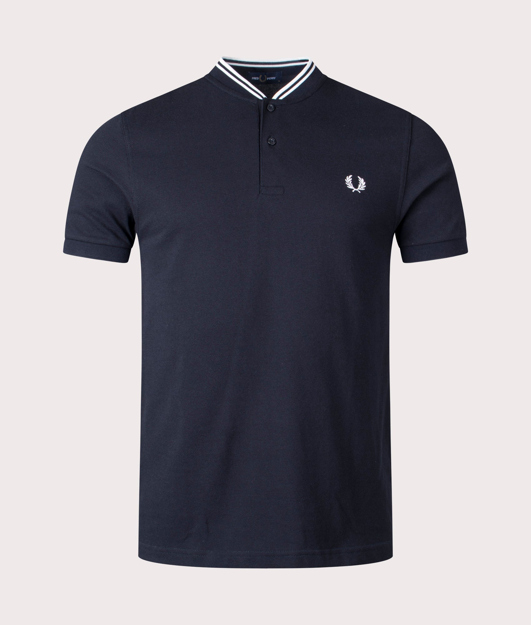 Fred Perry Mens Bomber Collar Polo Shirt - Colour: 102 Black - Size: Large