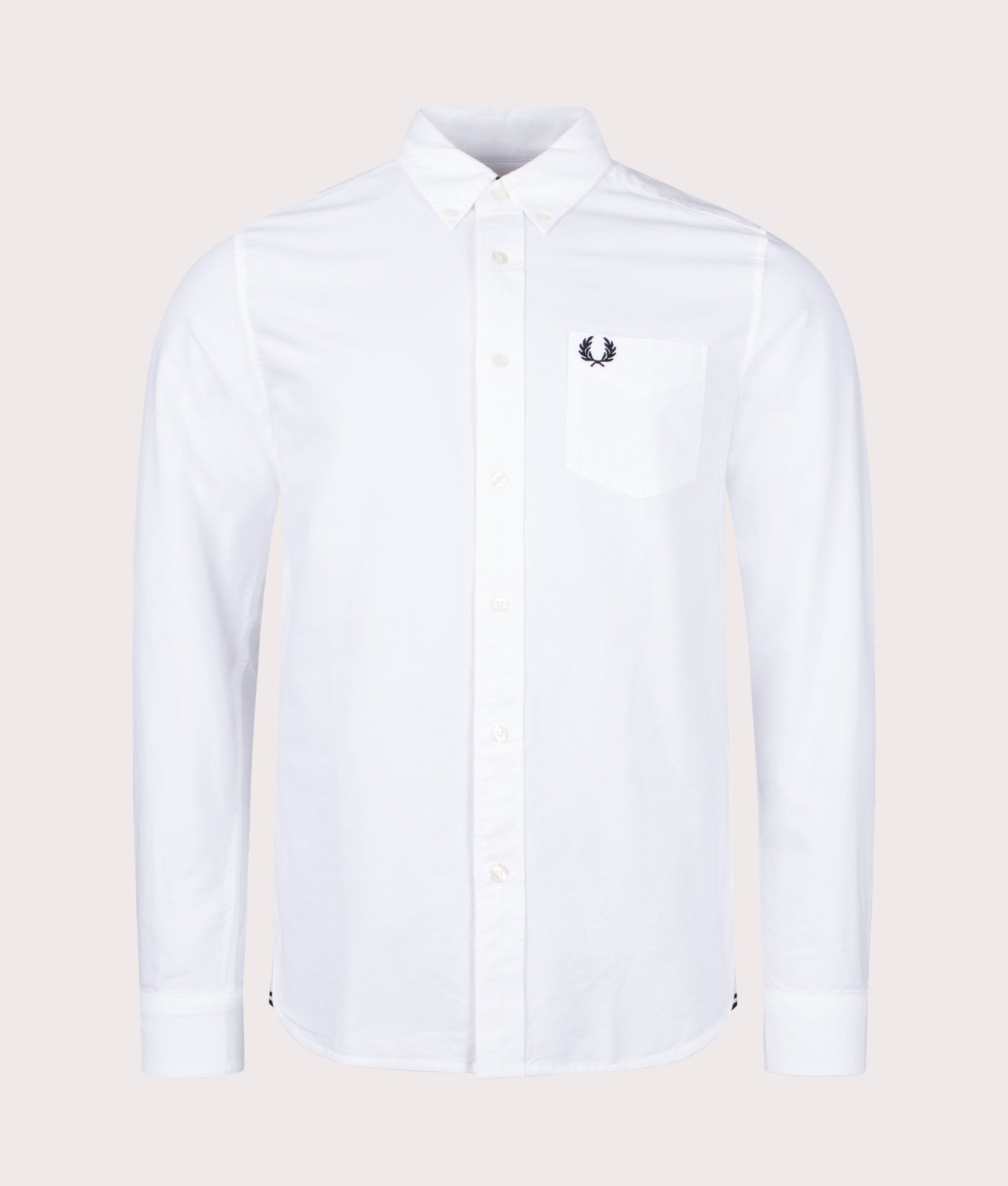 Fred Perry Mens Oxford Shirt - Colour: 100 White - Size: Large