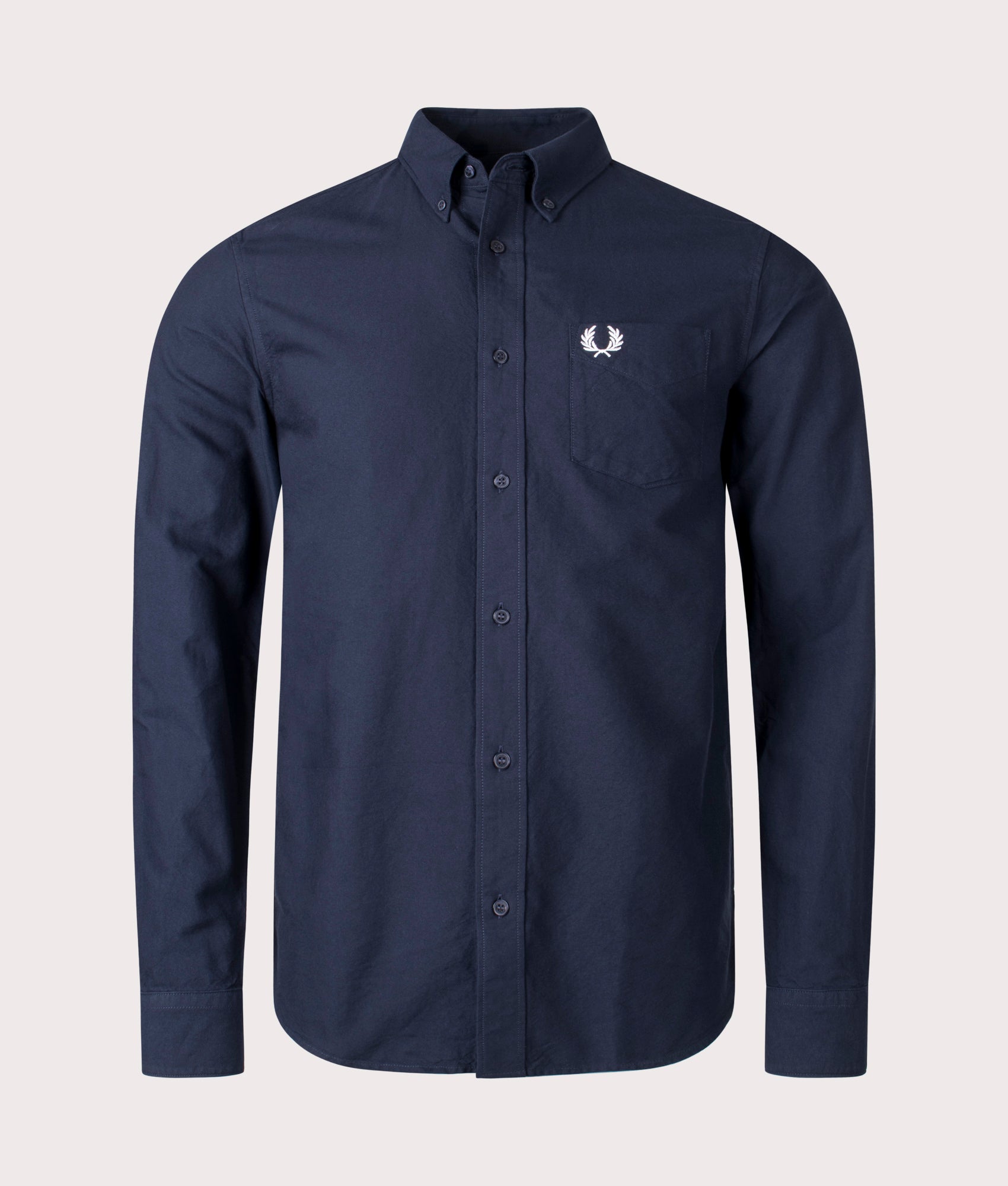 Fred Perry Mens Oxford Shirt - Colour: 608 Navy - Size: Large