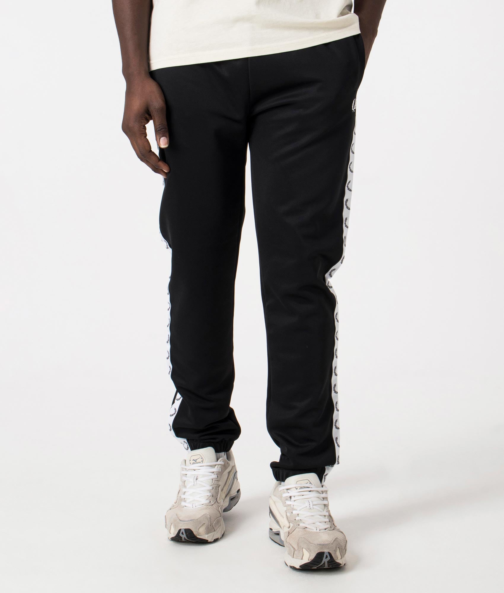 Fred Perry Mens Track Pants - Colour: 102 Black - Size: Medium