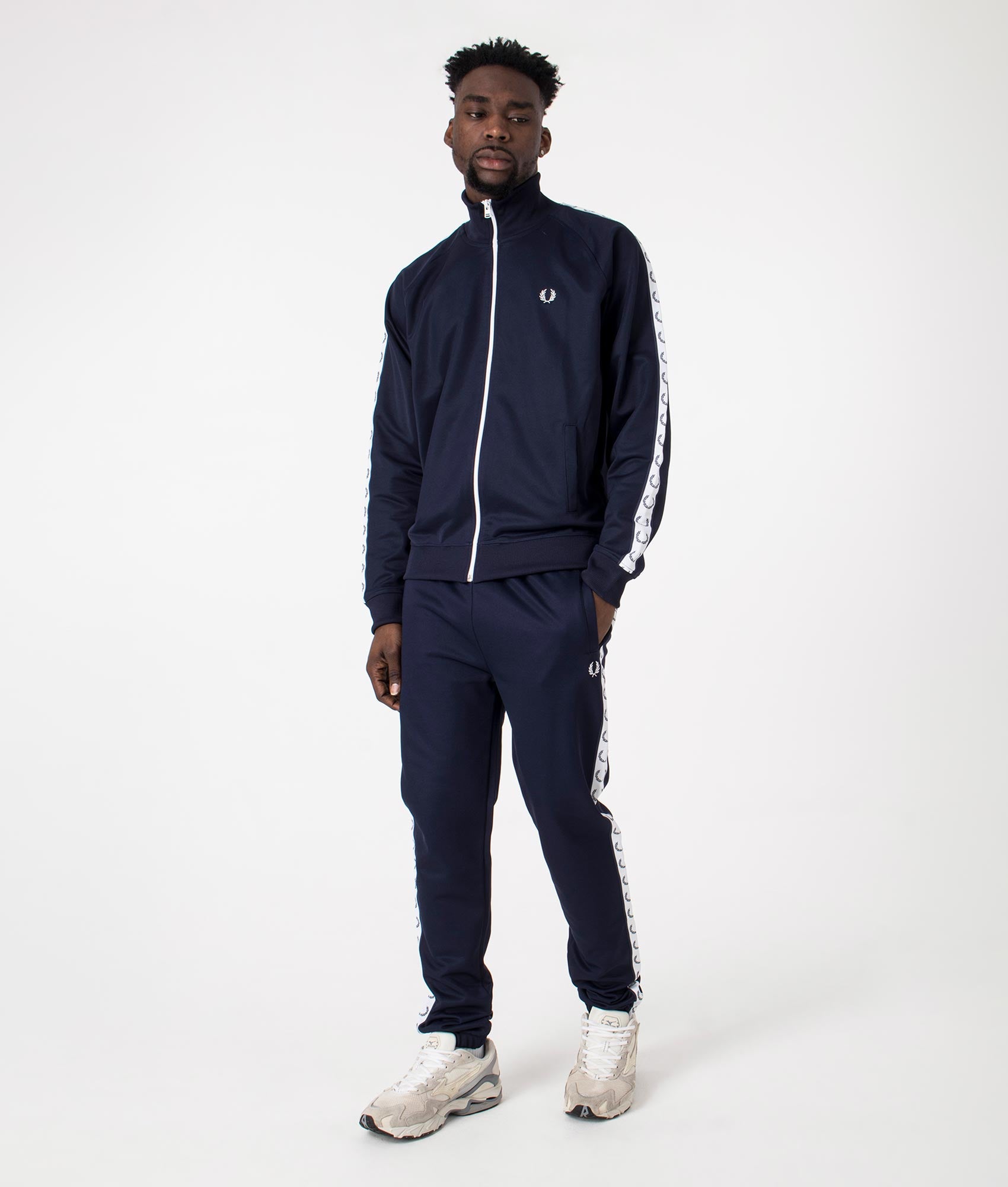 Fred Perry Mens Track Pants - Colour: 266 Carbon Blue - Size: Small