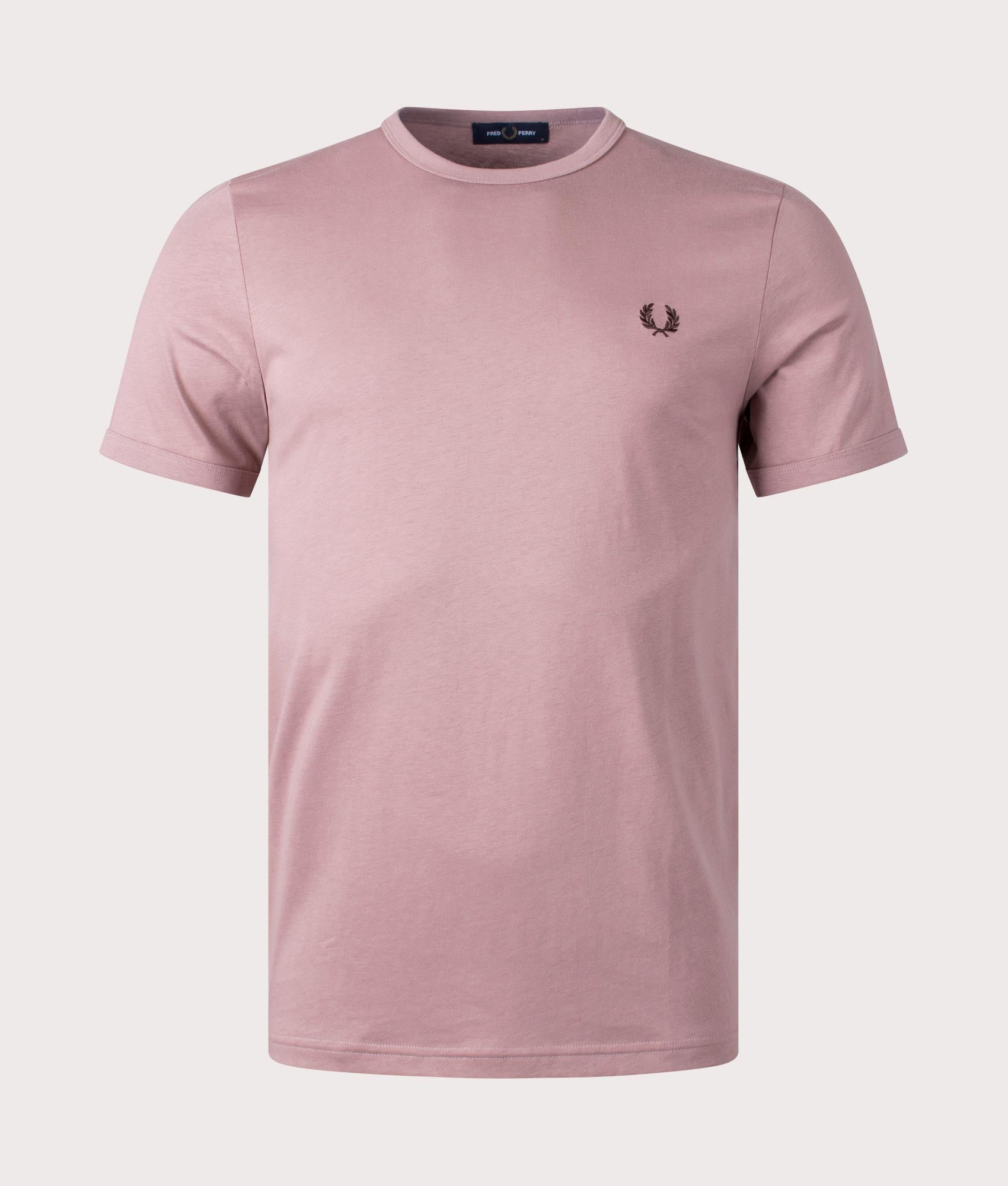 Fred Perry Mens Ringer T-Shirt - Colour: S52 Dark Pink - Size: XXL