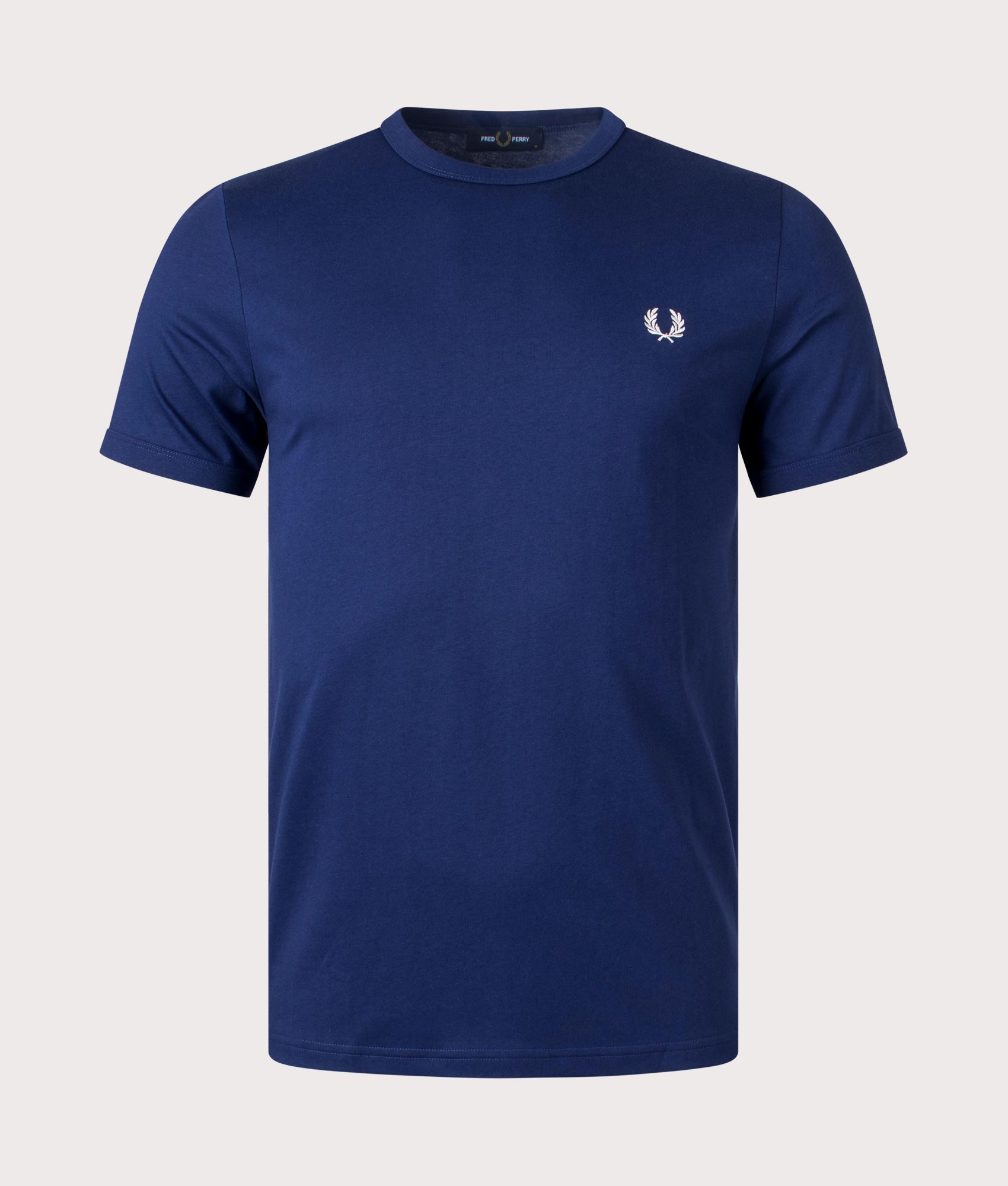 Fred Perry Mens Ringer T-Shirt - Colour: C14 French Navy - Size: Large