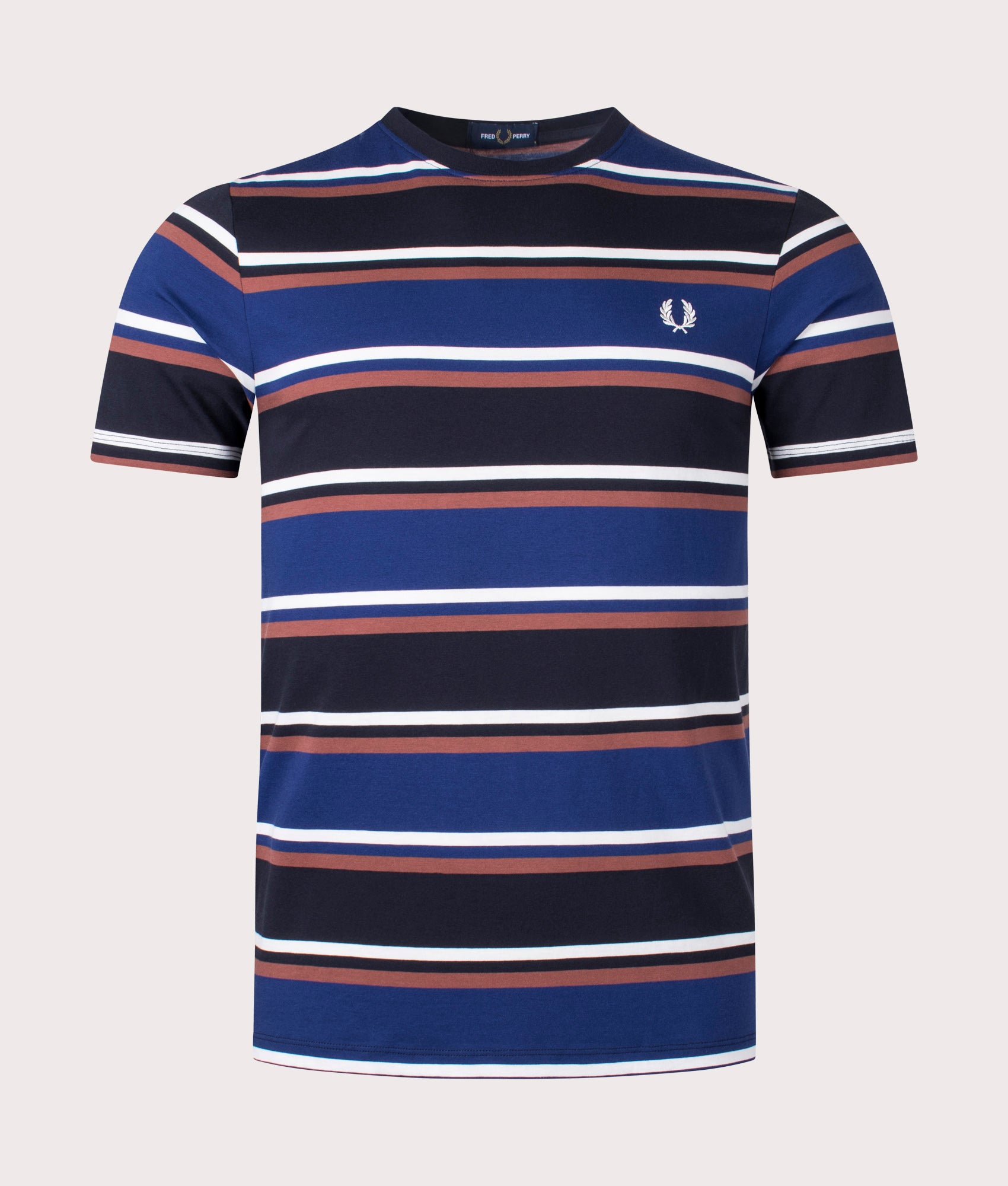 Fred Perry Mens Bold Stripe T-Shirt - Colour: 143 French Navy - Size: Medium
