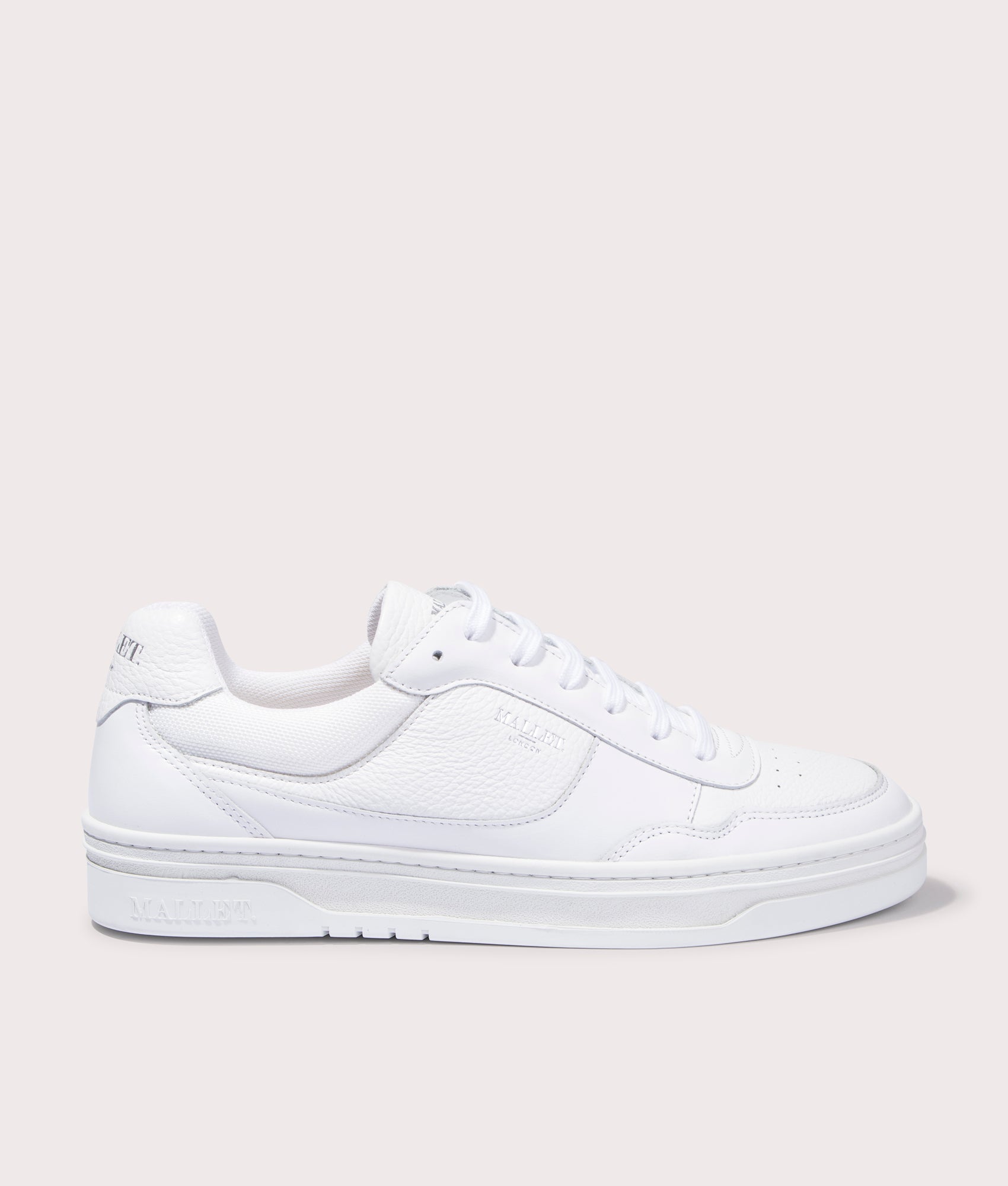 Mallet Mens Bennet Trainers - Colour: WHT White/White - Size: 10