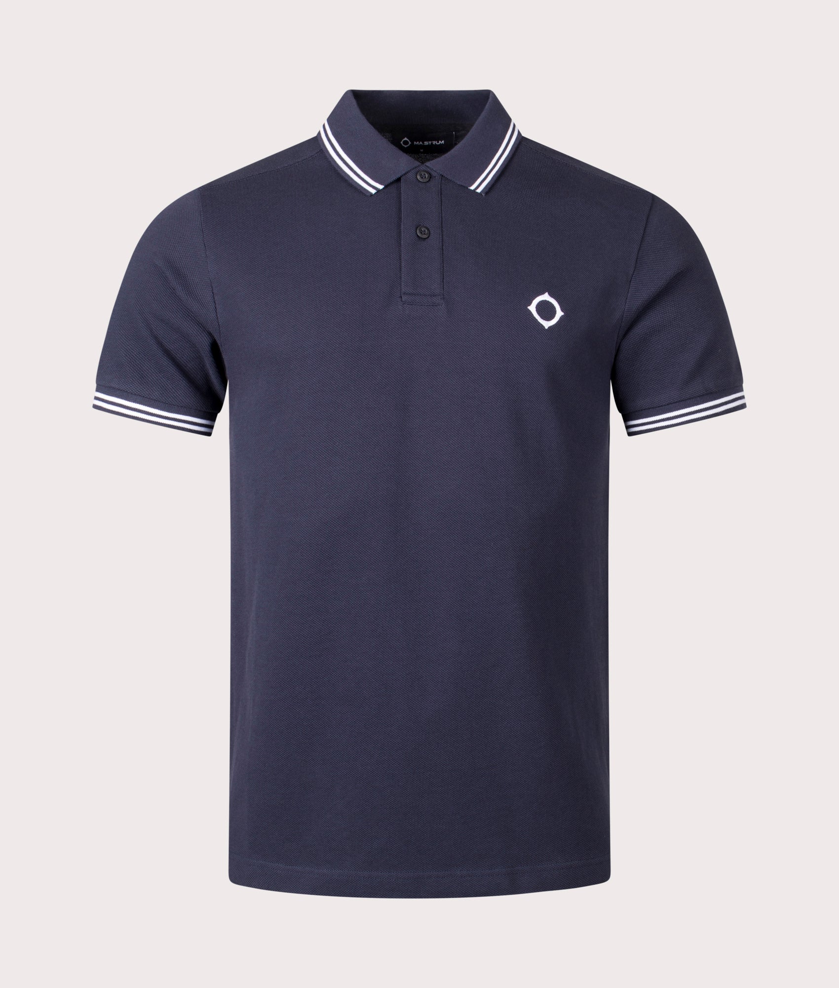 Ma.Strum Mens Double Tipped Polo Shirt - Colour: M428 Ink Navy - Size: Large