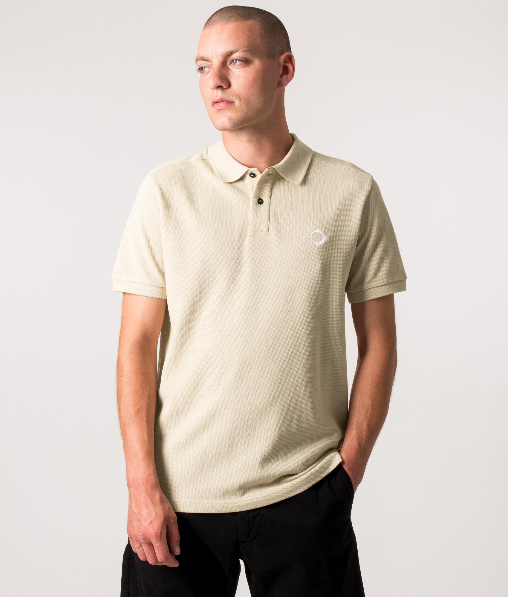 MA.Strum Mens Pique Polo Shirt - Colour: M021 Ash - Size: Large