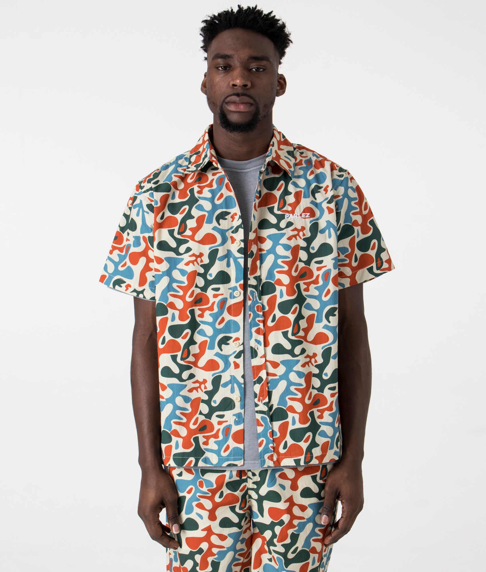 Parlez Mens Short Sleeve Puerto Shirt - Colour: Camo Multi - Size: Large