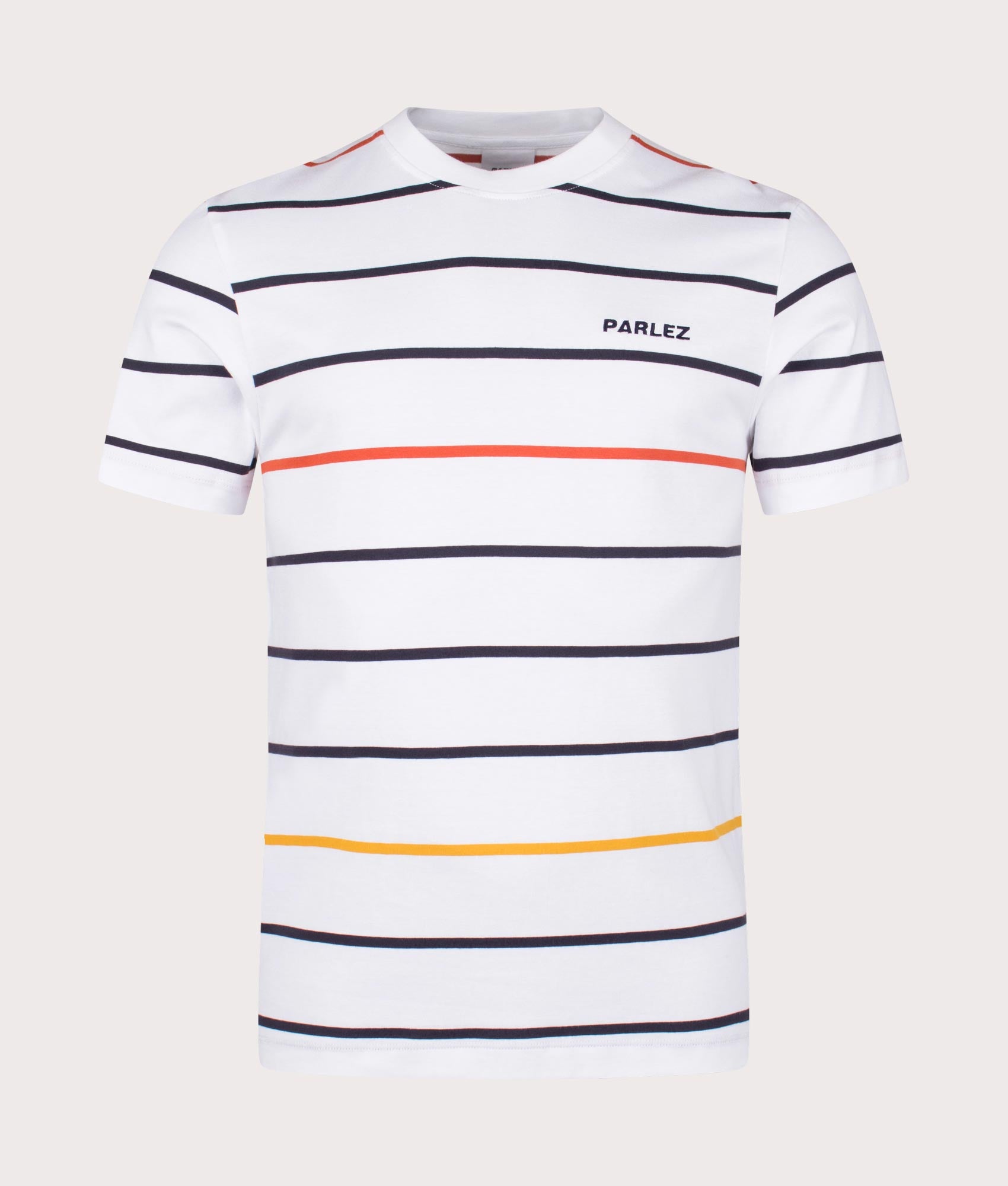 Parlez Mens Element Stripe T-Shirt - Colour: White - Size: Medium