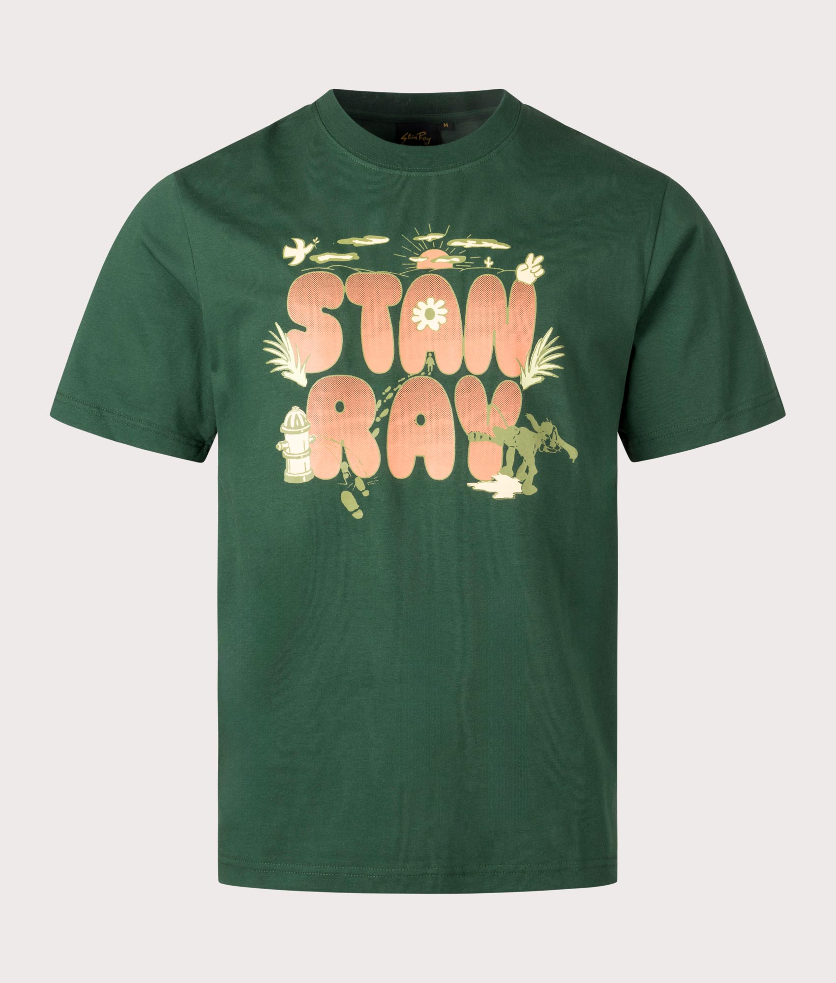 Stan Ray Mens Double Bubble T-Shirt - Colour: Racing Green - Size: Medium