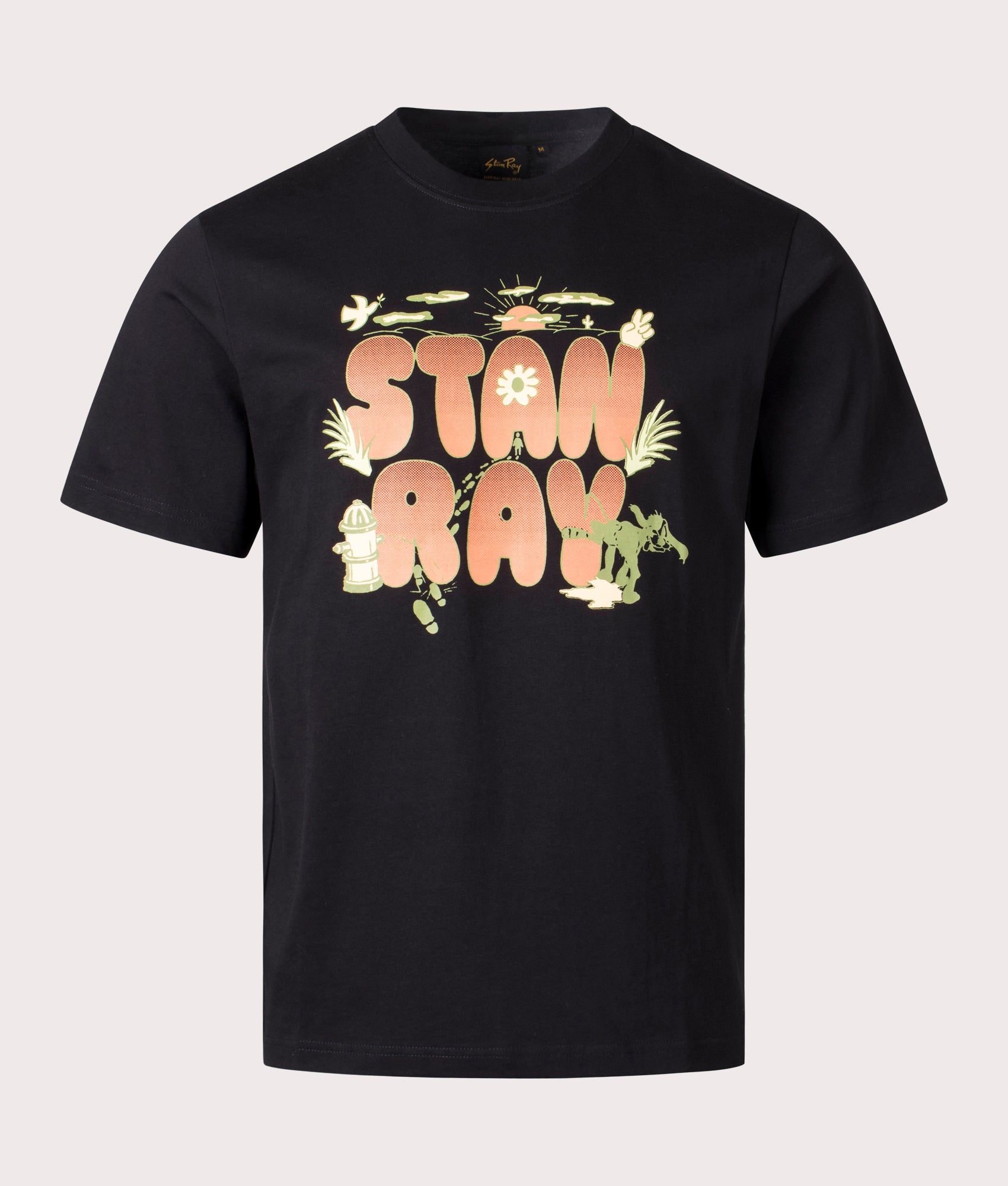 Stan Ray Mens Double Bubble T-Shirt - Colour: Black - Size: Large