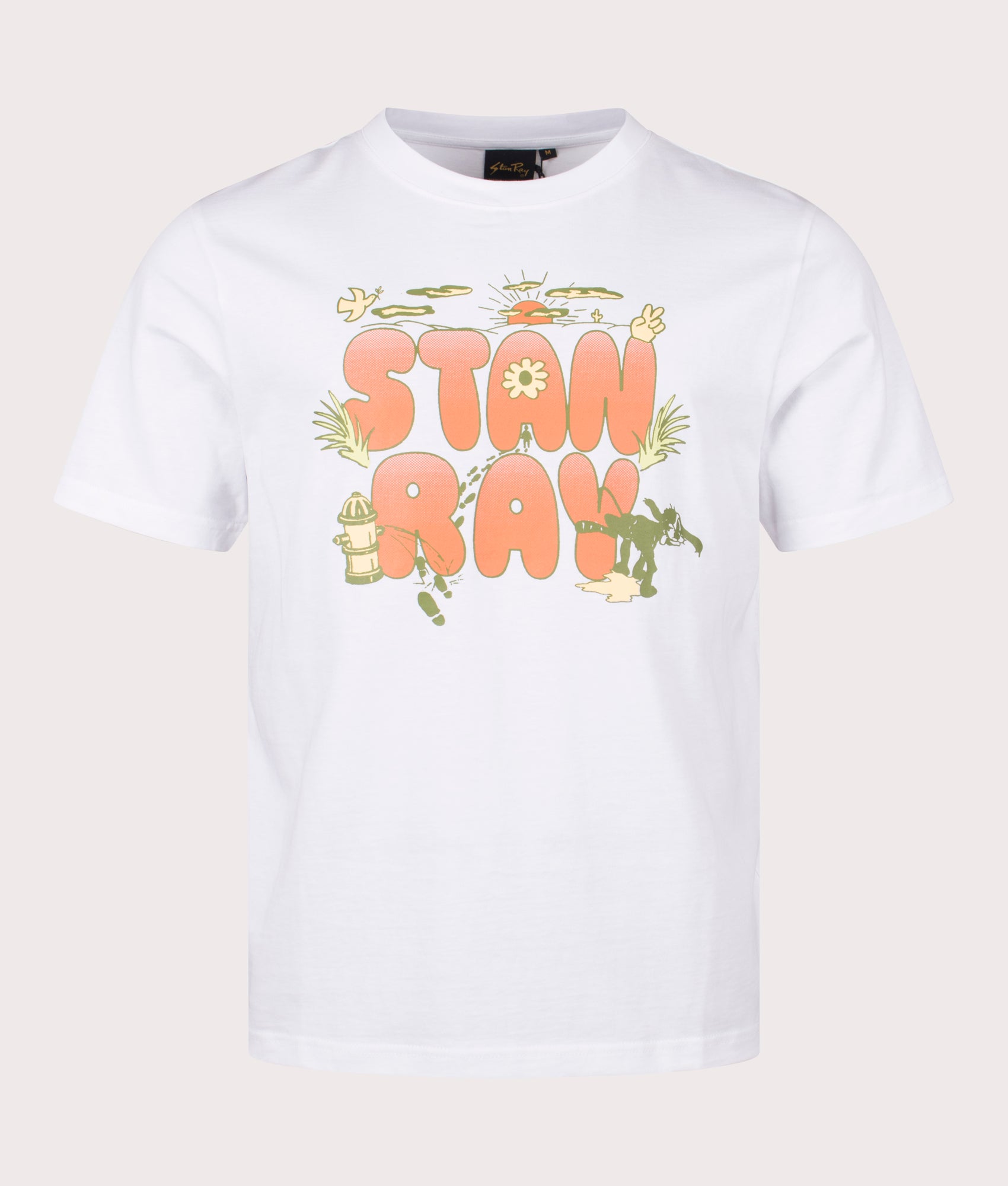 Stan Ray Mens Double Bubble T-Shirt - Colour: White - Size: XL